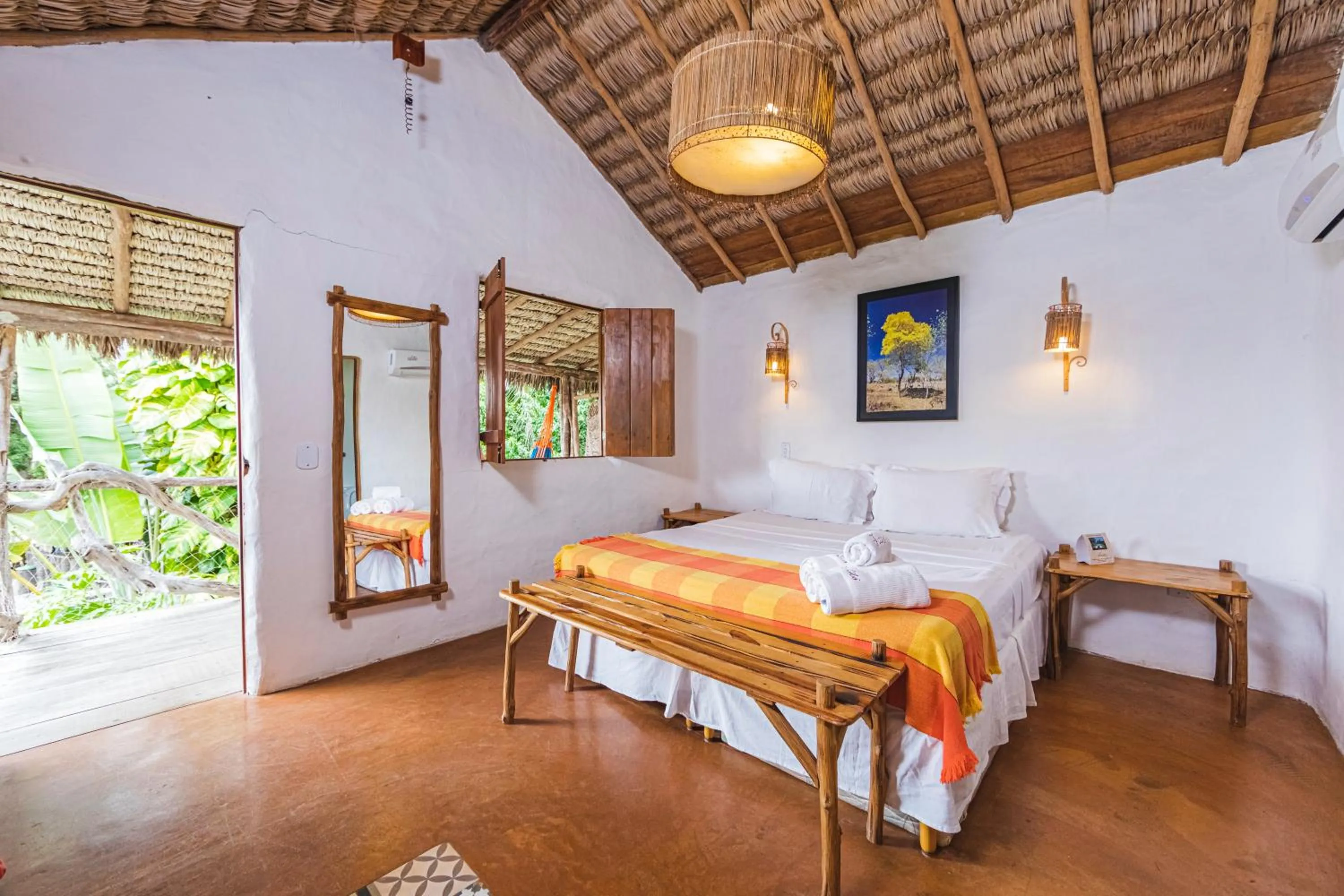Bed in Pousada Titas
