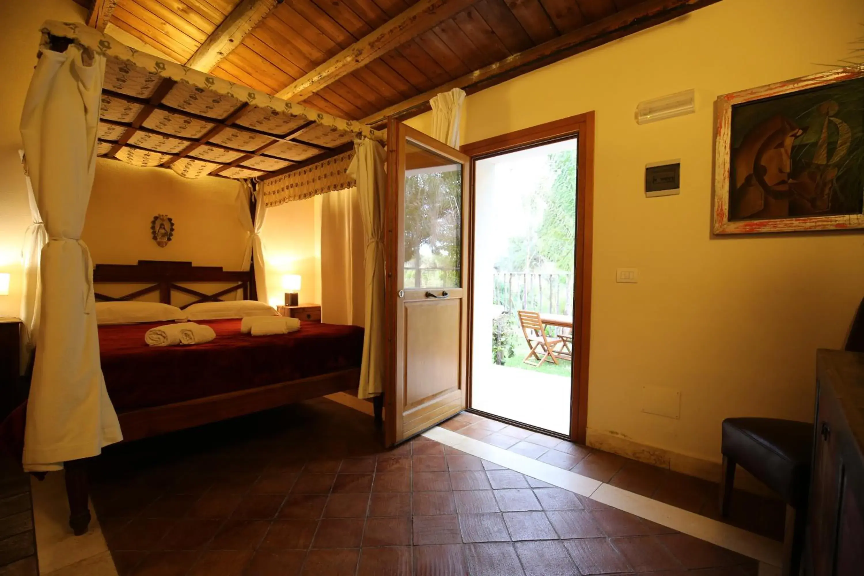 Bedroom, Bed in Villa Dei Papiri Fonte Ciane Bedroom, Bed in Villa Dei Papiri Fonte Ciane