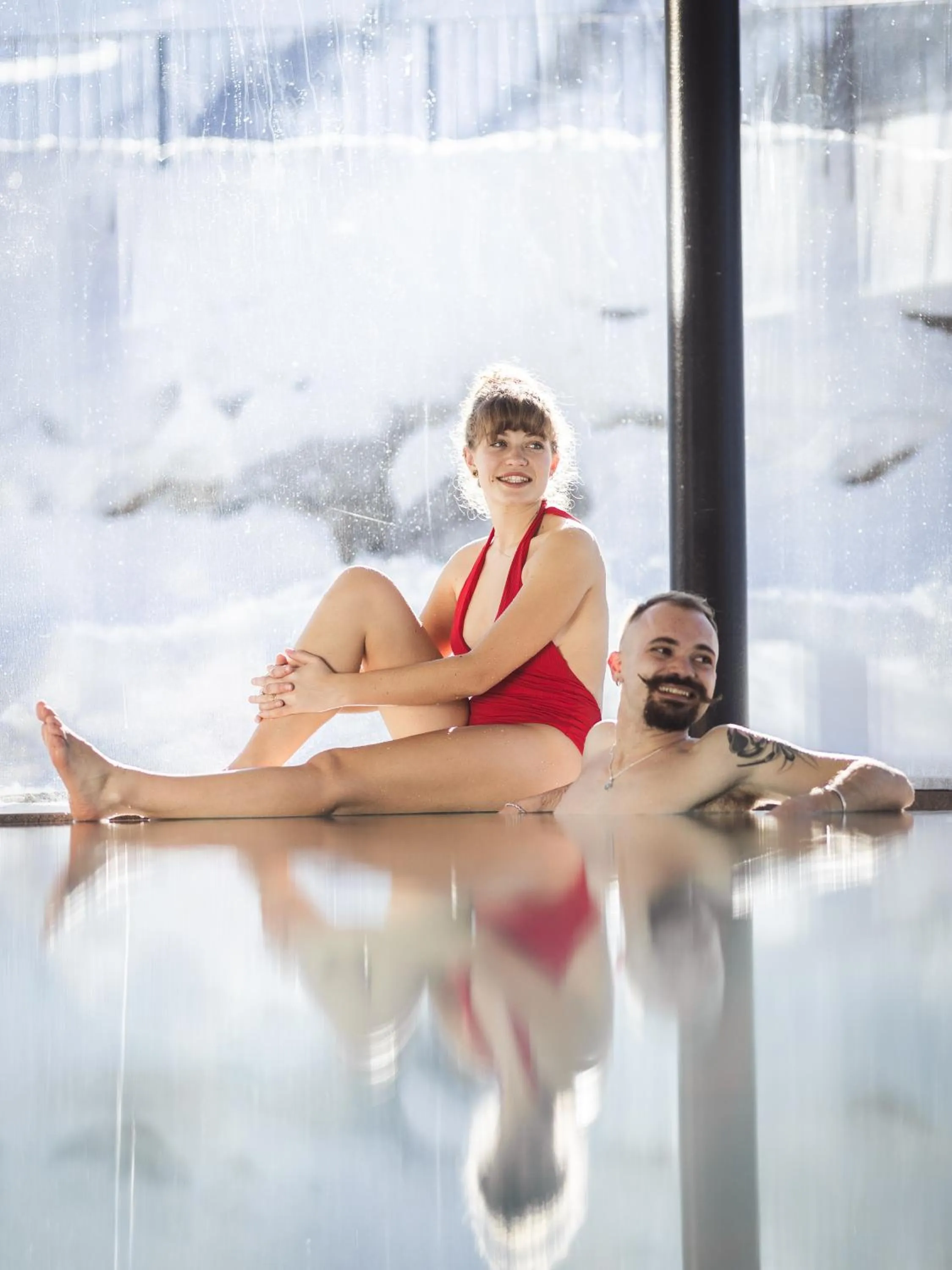 Swimming pool in Hotel Gampen