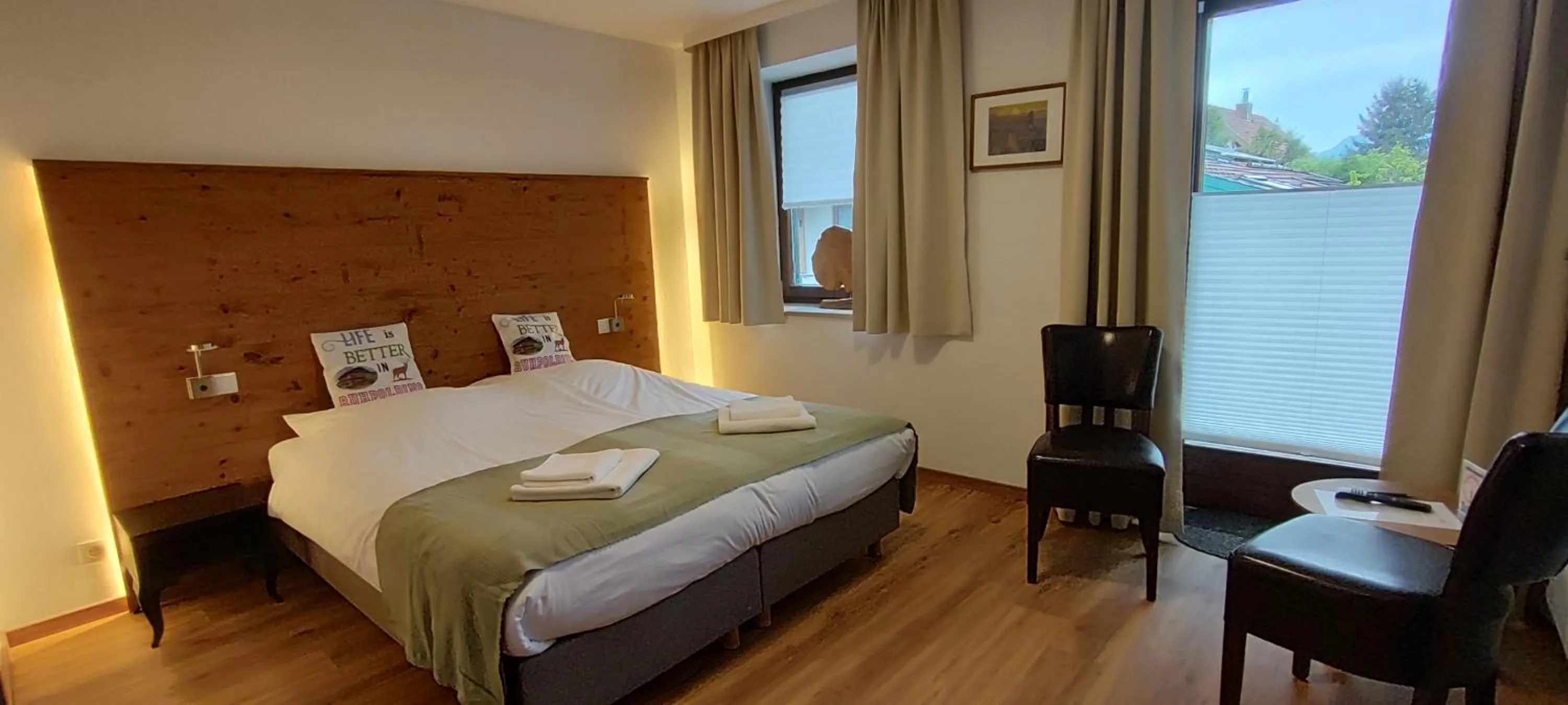 Living room, Bed in Pension Bergblick