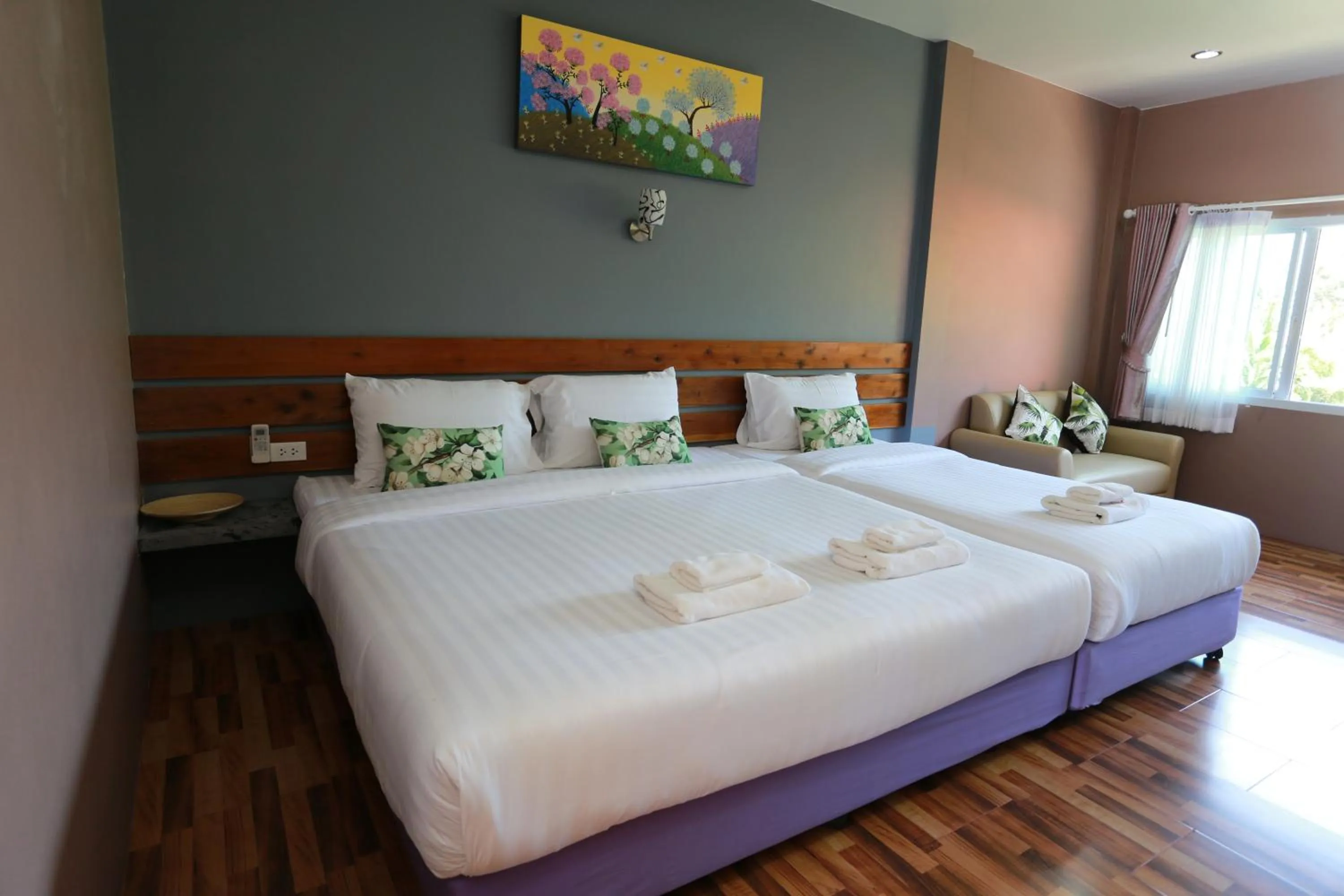 Bedroom, Bed in Greenery Resort Koh Tao