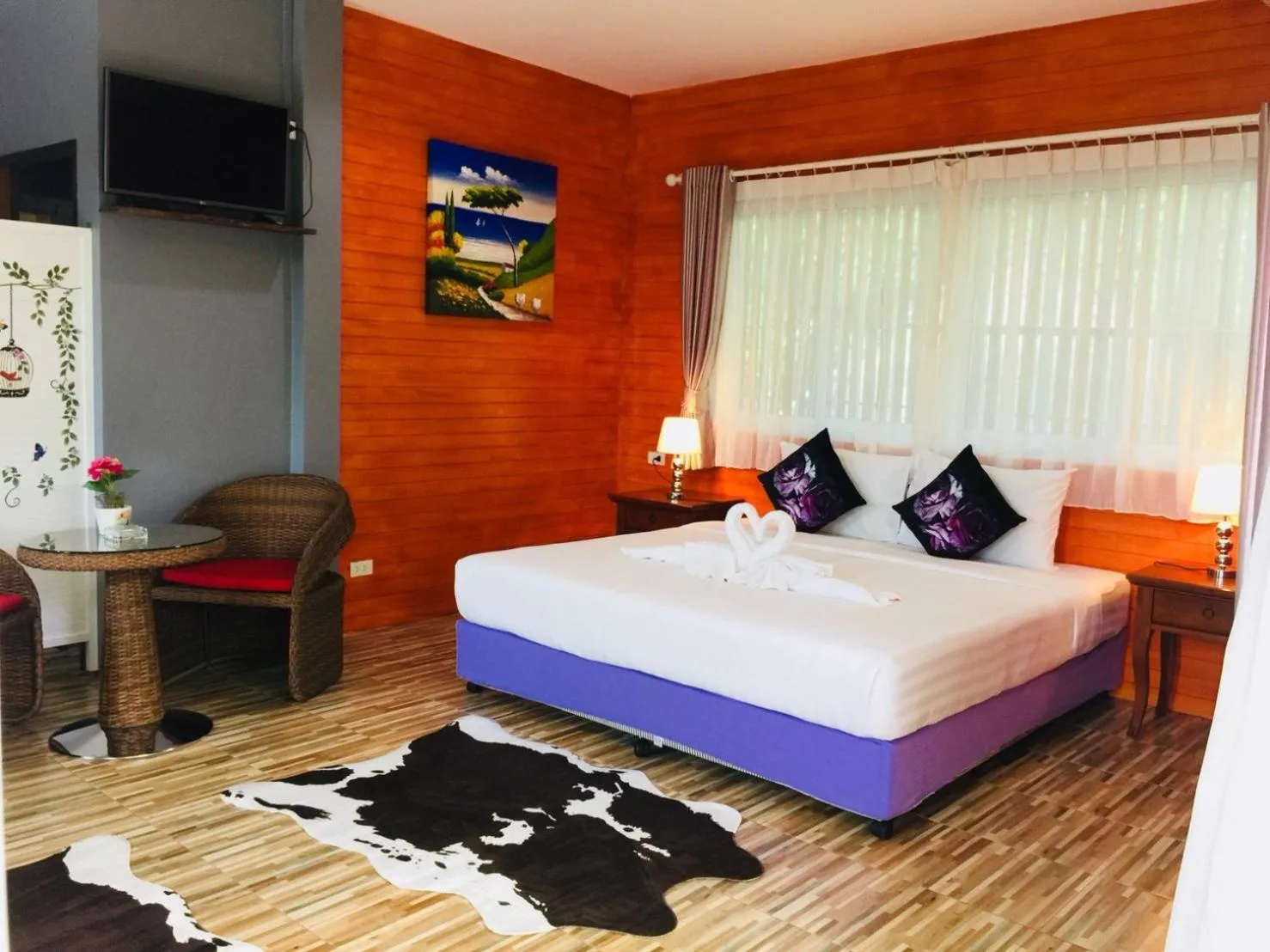 Bed in Greenery Resort Koh Tao