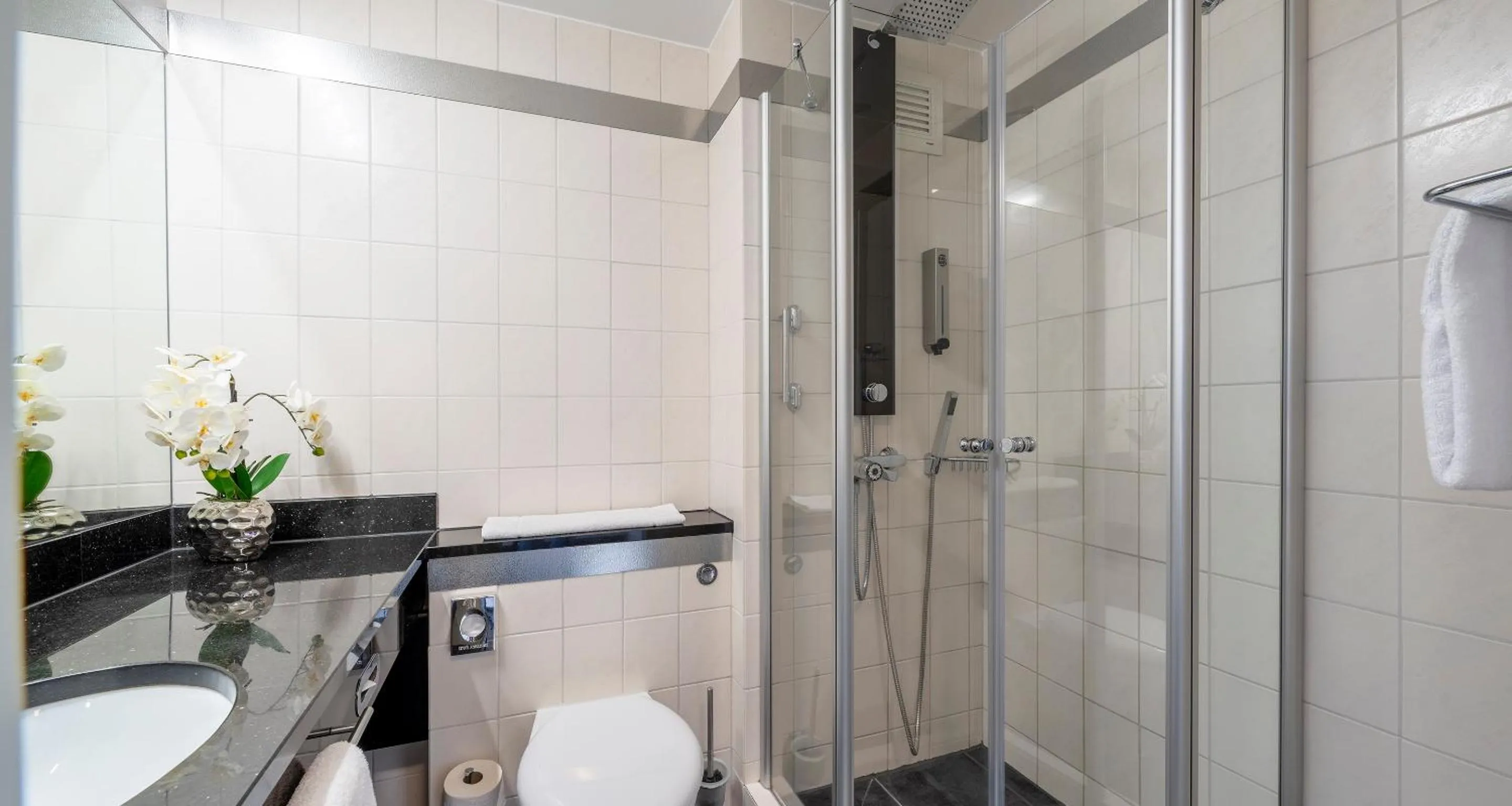 Shower in PLAZA INN Stuttgart Airport Messe