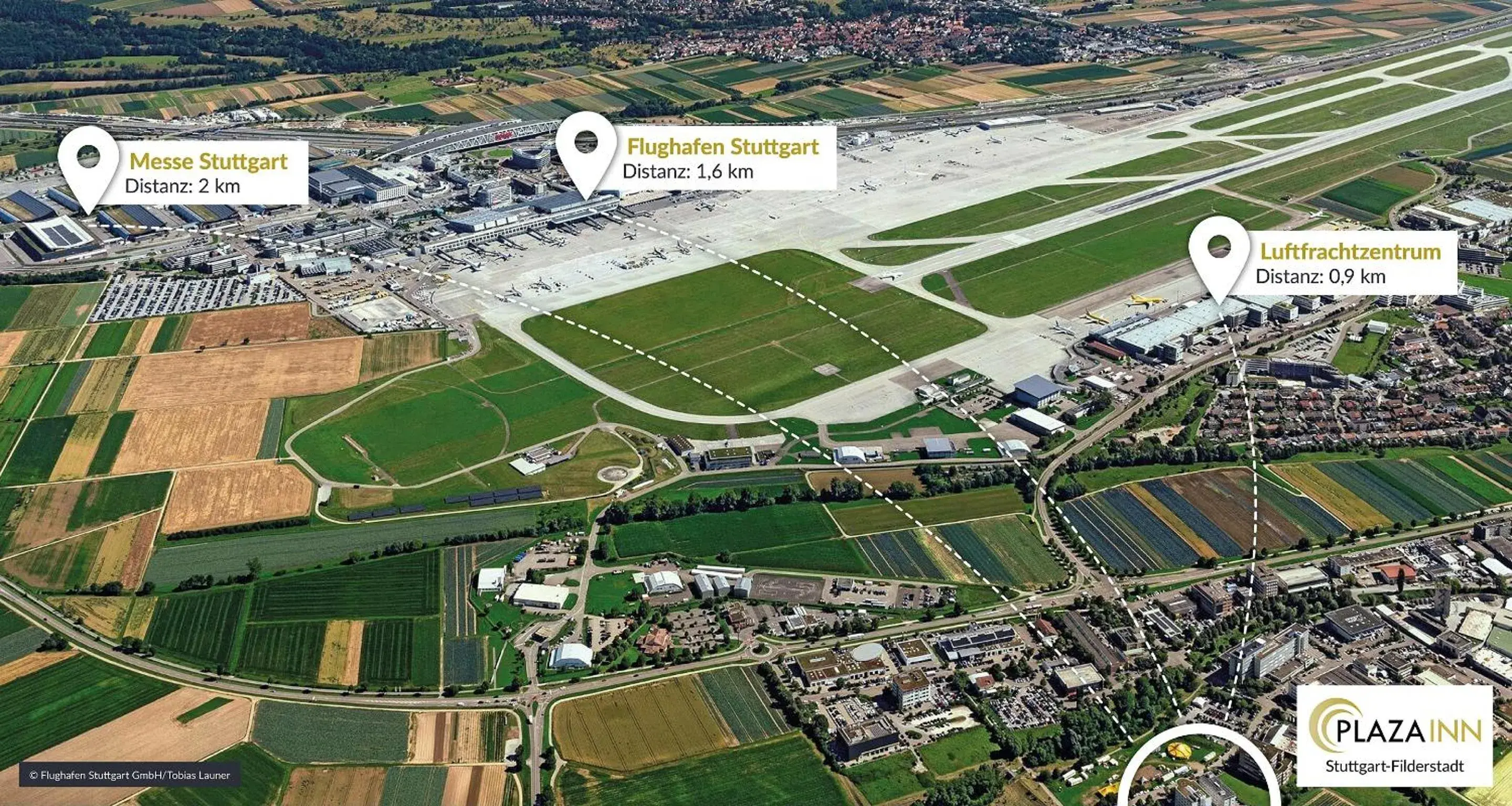 Bird's eye view in PLAZA INN Stuttgart-Filderstadt Bird's eye view in PLAZA INN Stuttgart-Filderstadt