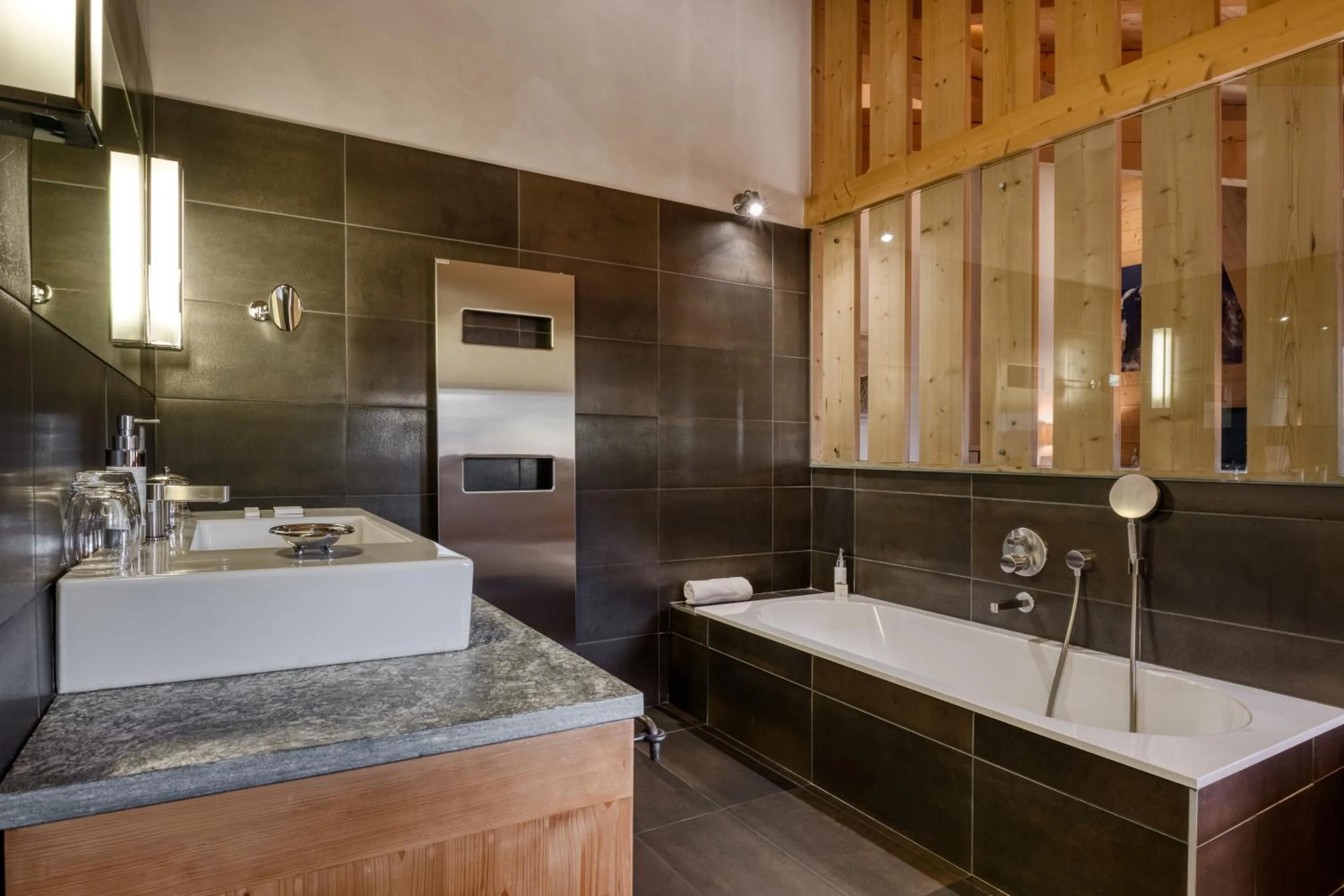 Bathroom in Flocons de Sel - Relais & Chateaux