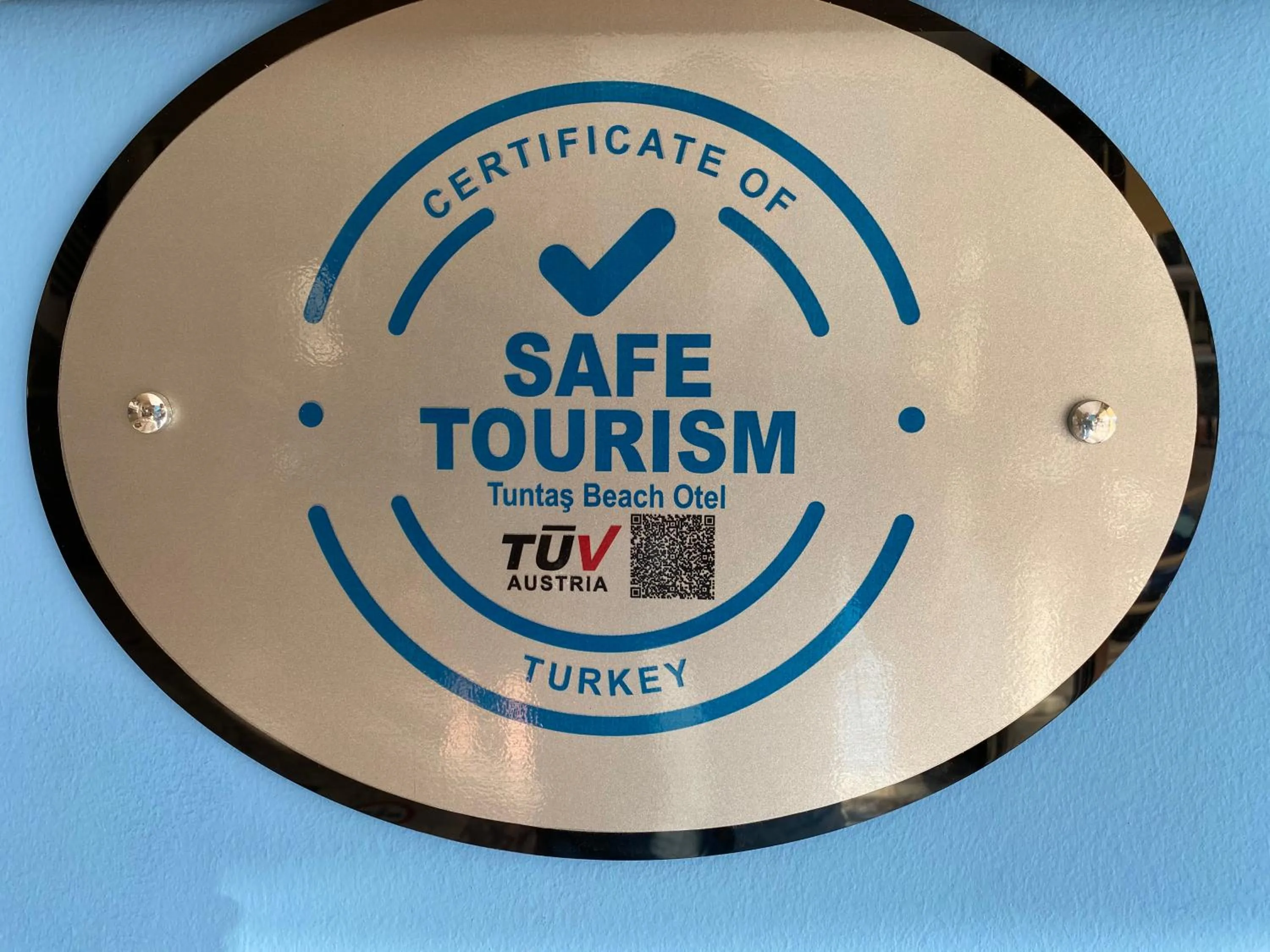 Certificate/Award in Tuntas Beach Hotel - All Inclusive