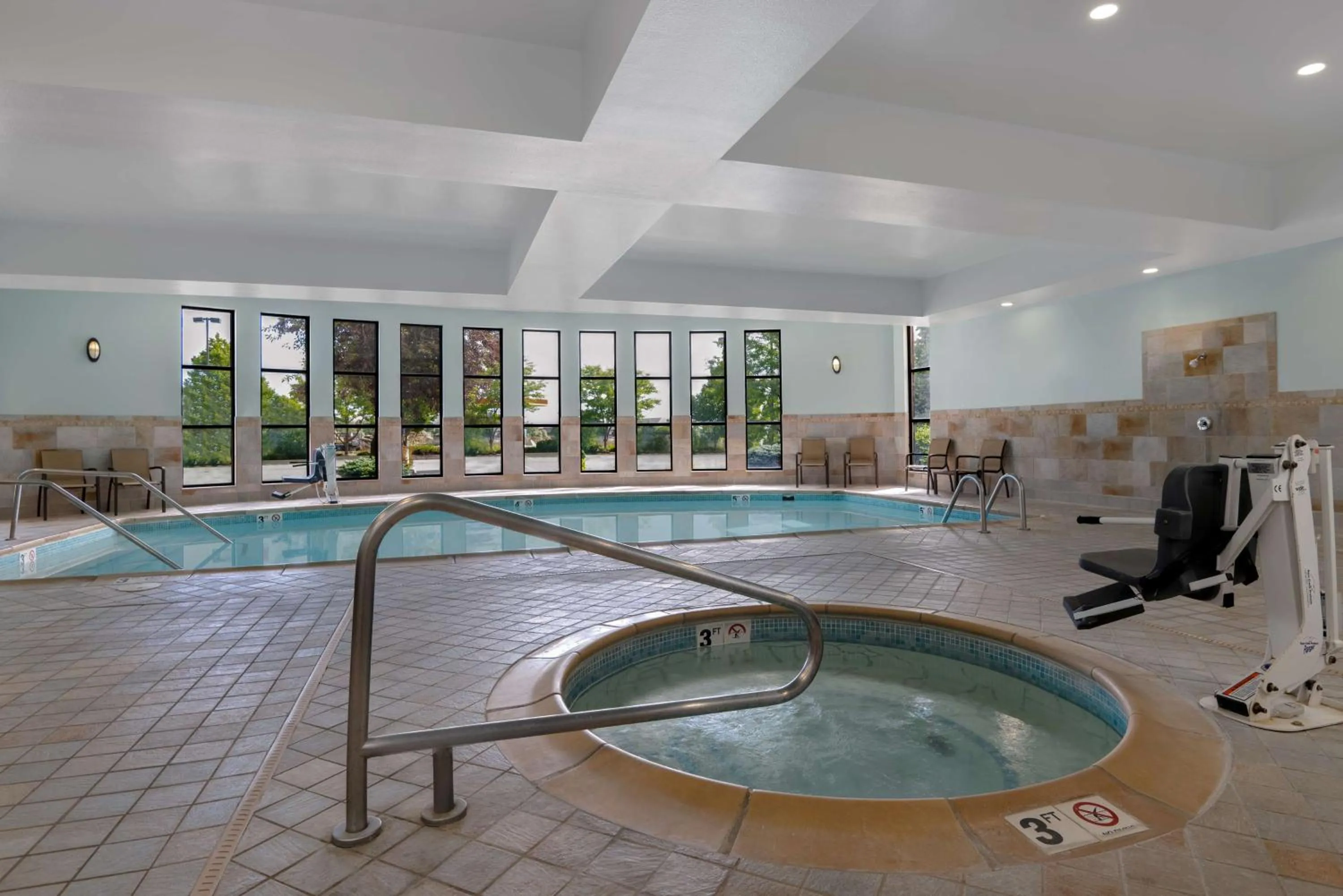 Pool view in Hampton Inn & Suites Billings West I-90