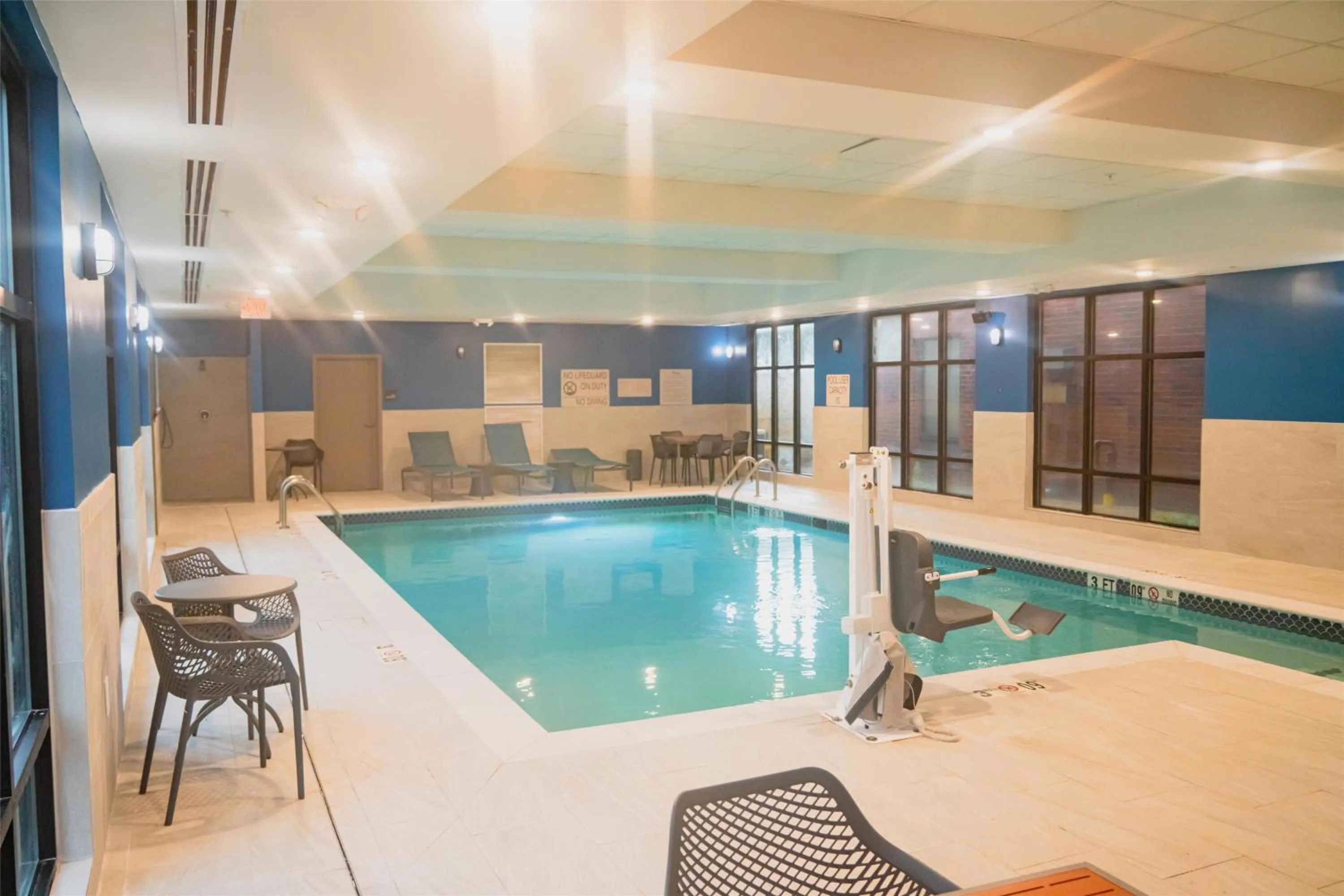 Pool view in Hampton Inn Gonzales