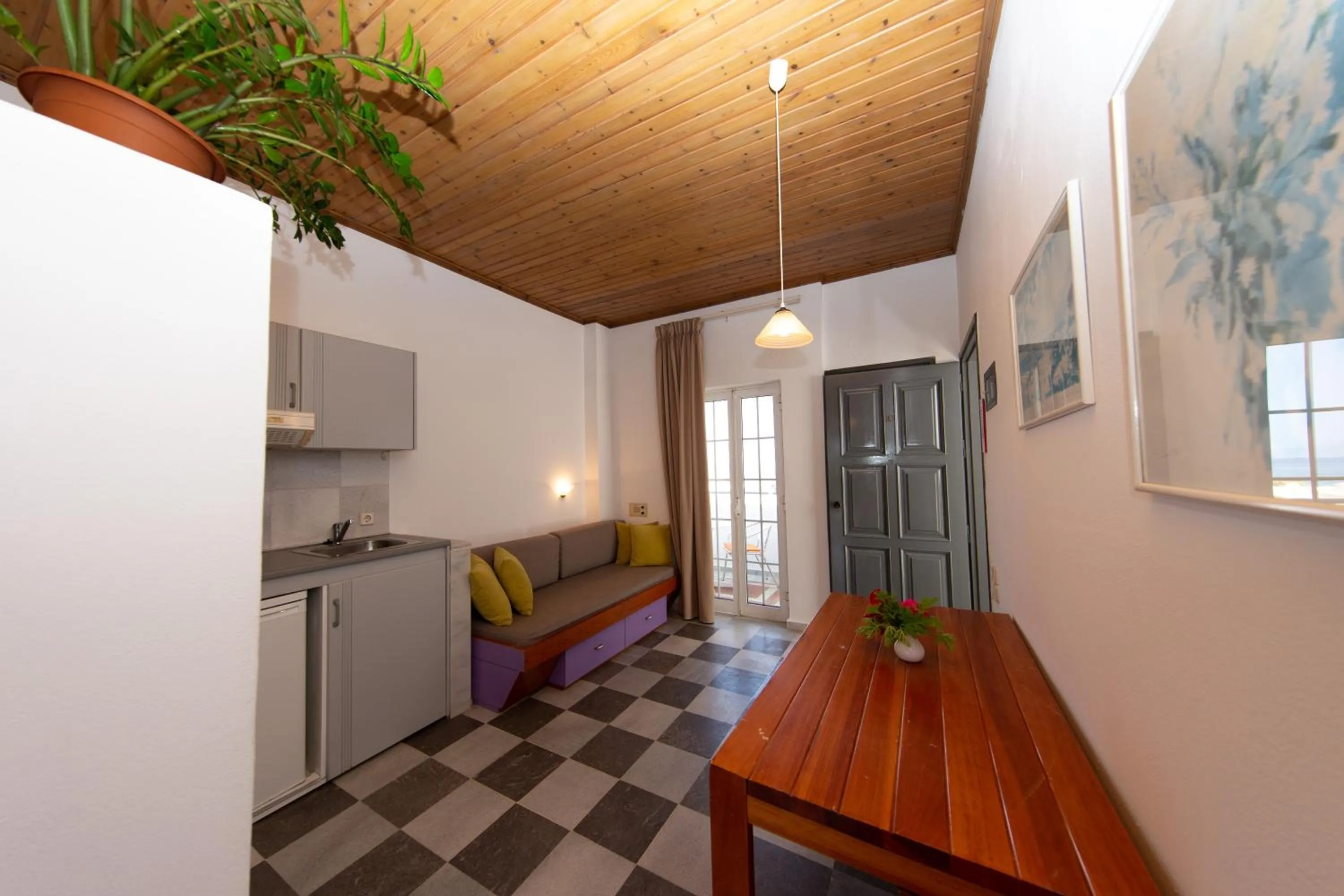 Seating area in Manias Hotel Apartments