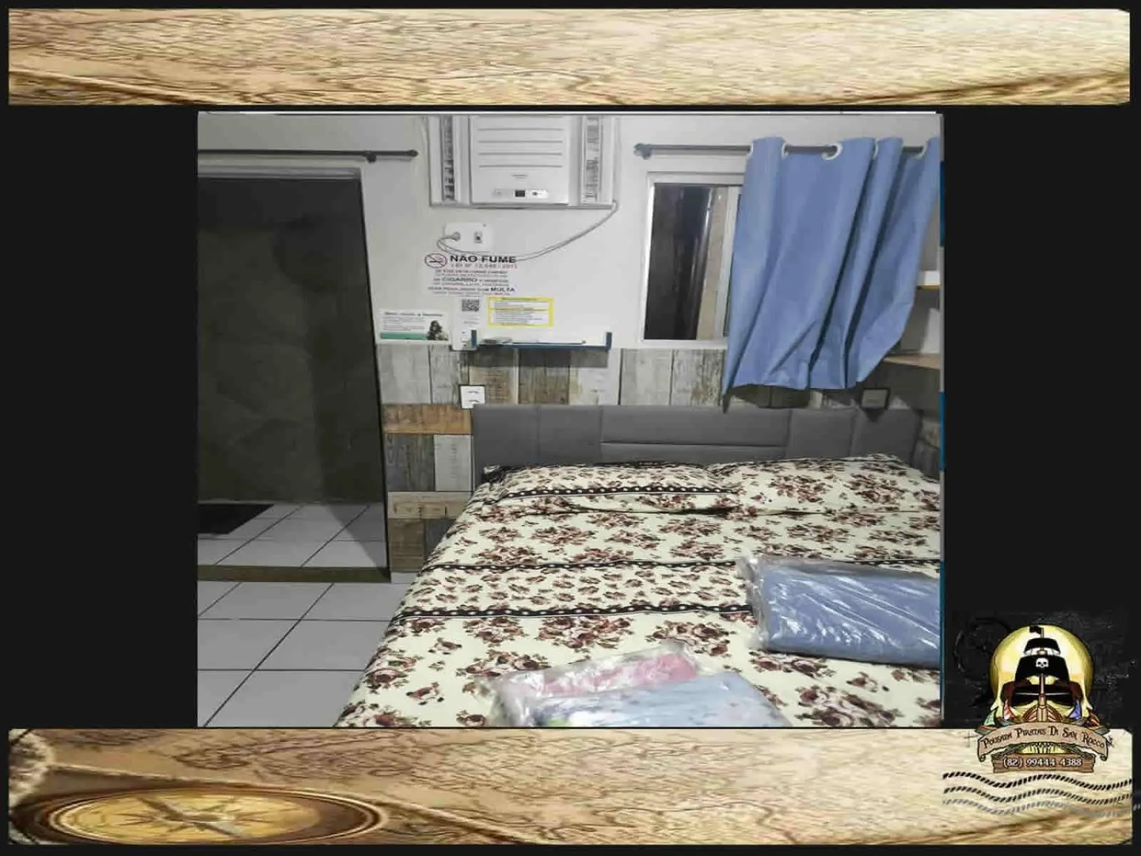 Bed in Pousada Piratas Di San Rocco