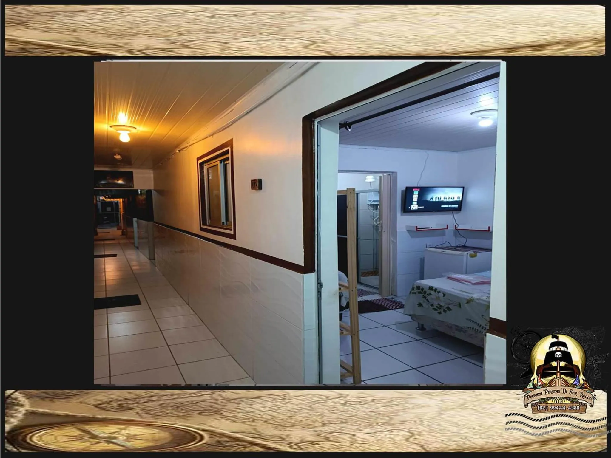 Triple Room with Private Bathroom in Pousada Piratas Di San Rocco