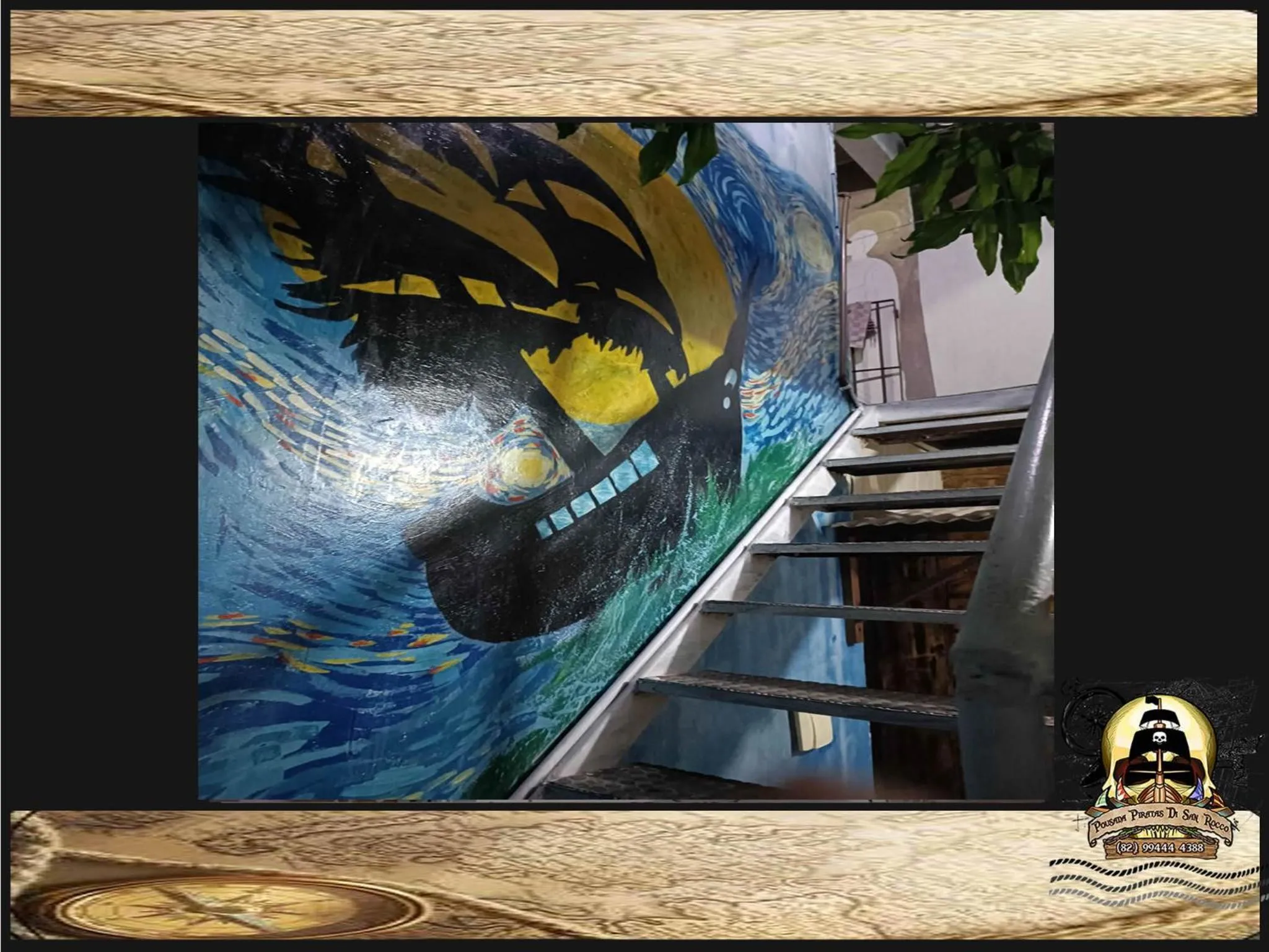 Decorative detail in Pousada Piratas Di San Rocco