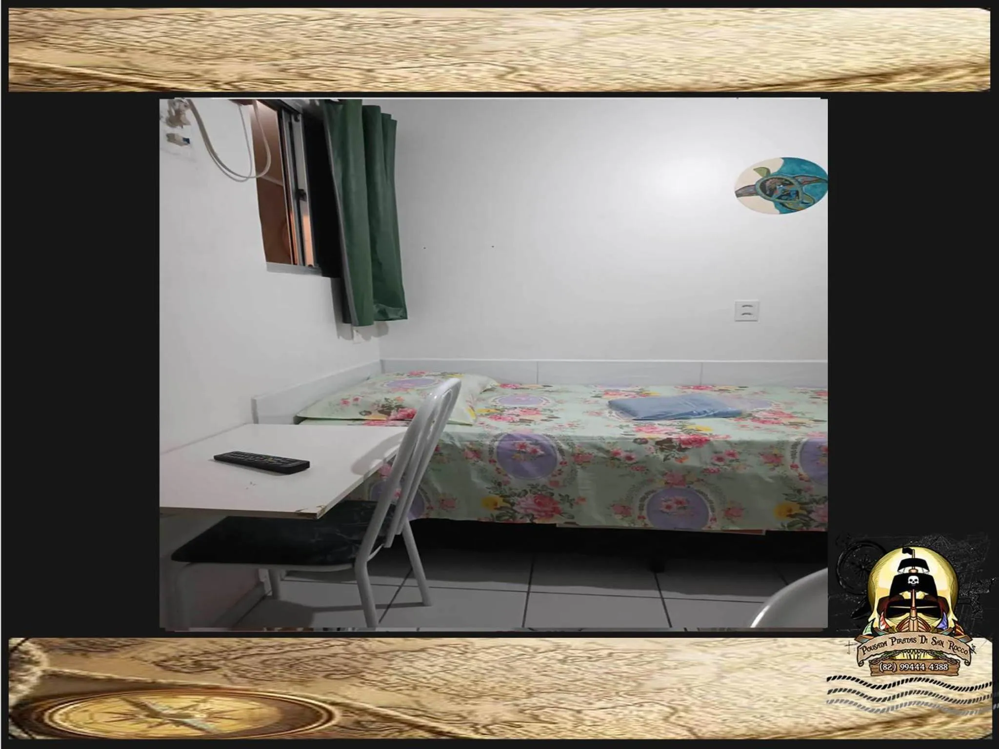 Bed in Pousada Piratas Di San Rocco