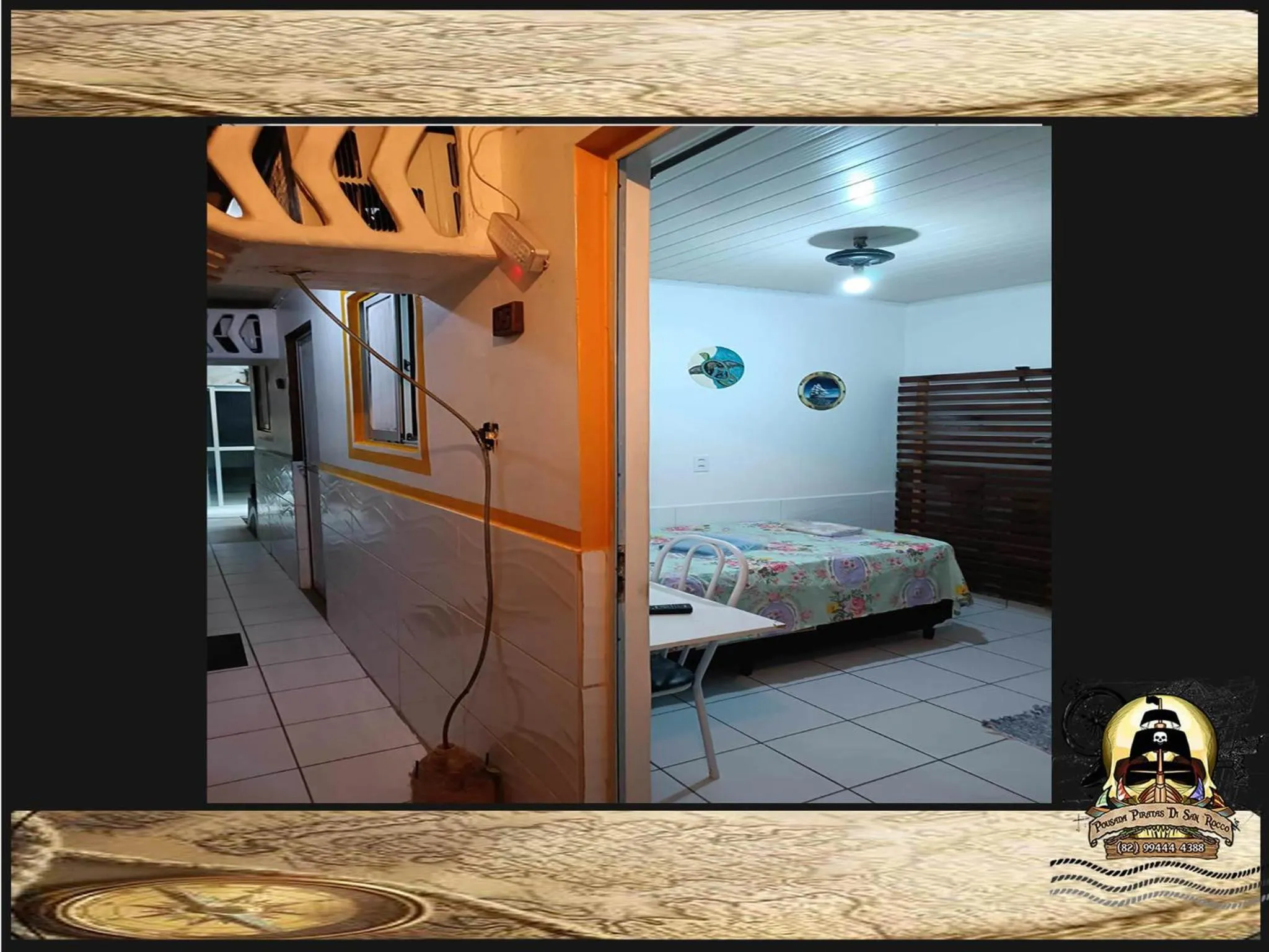 Bed in Pousada Piratas Di San Rocco