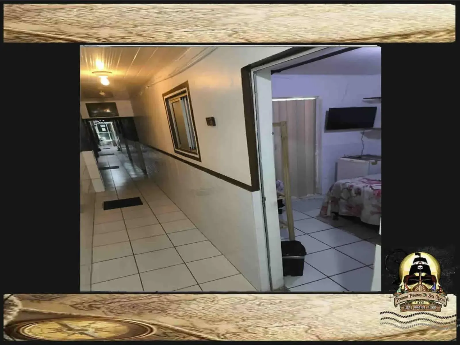 Triple Room with Private Bathroom in Pousada Piratas Di San Rocco Triple Room with Private Bathroom in Pousada Piratas Di San Rocco