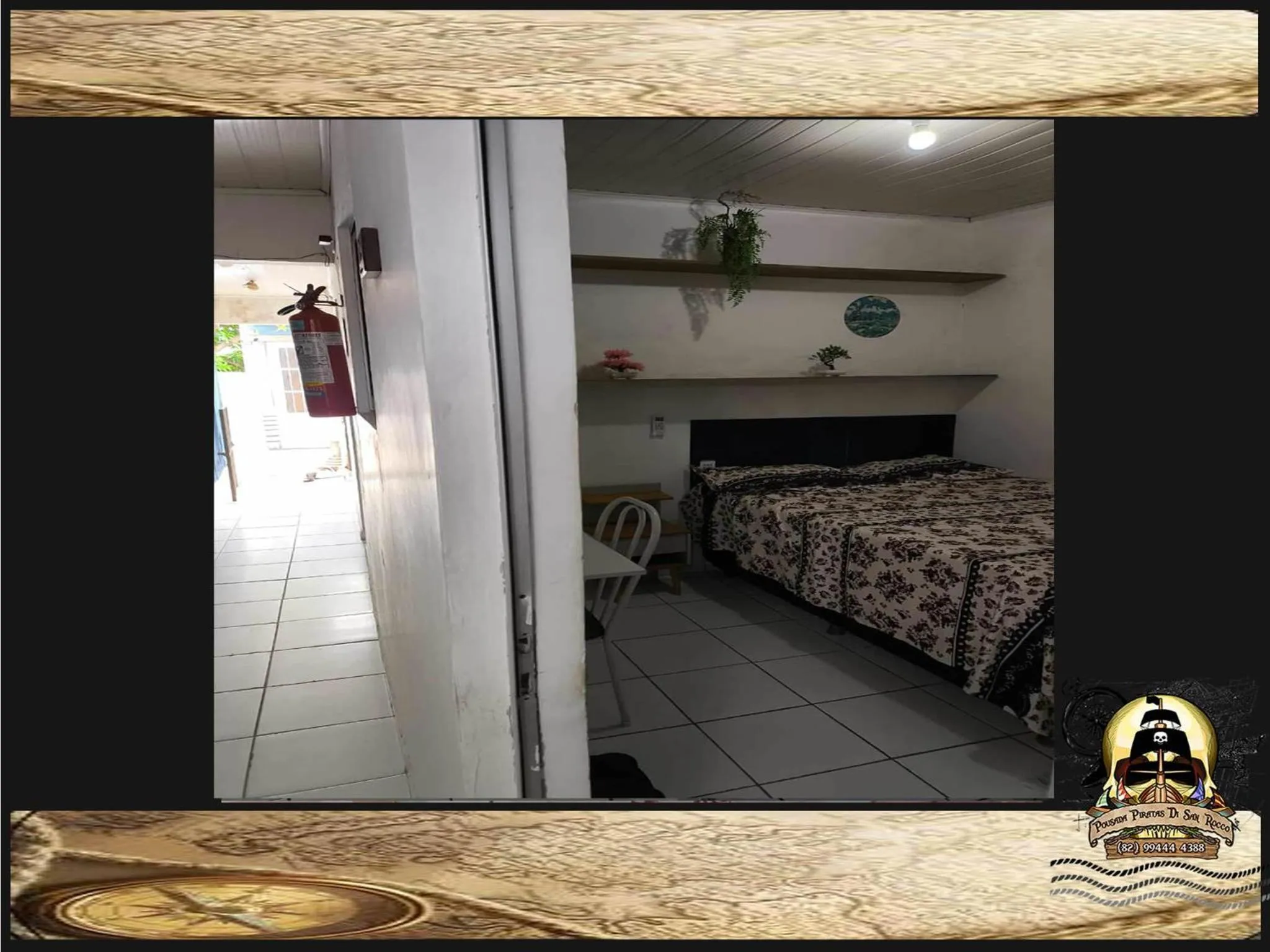 Bed in Pousada Piratas Di San Rocco