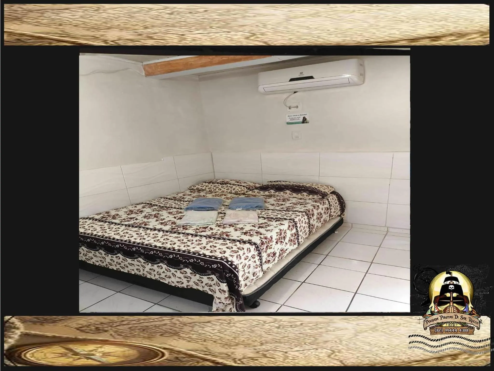 Bed in Pousada Piratas Di San Rocco