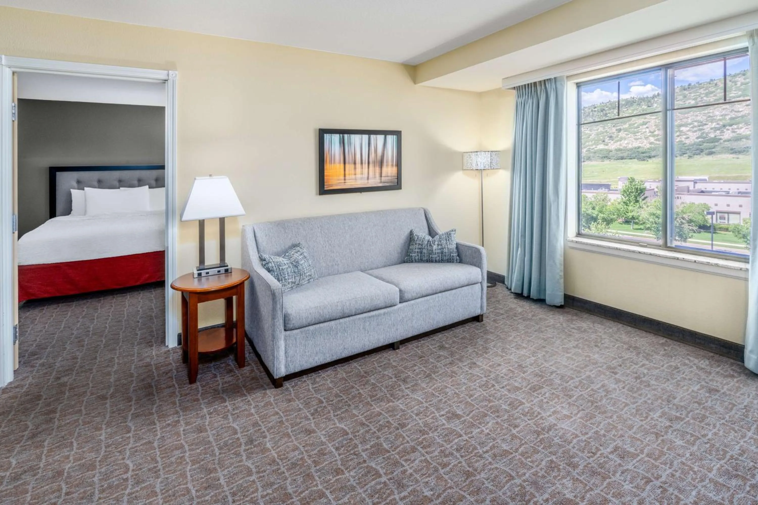 Living room, Bed in Homewood Suites by Hilton Denver - Littleton
