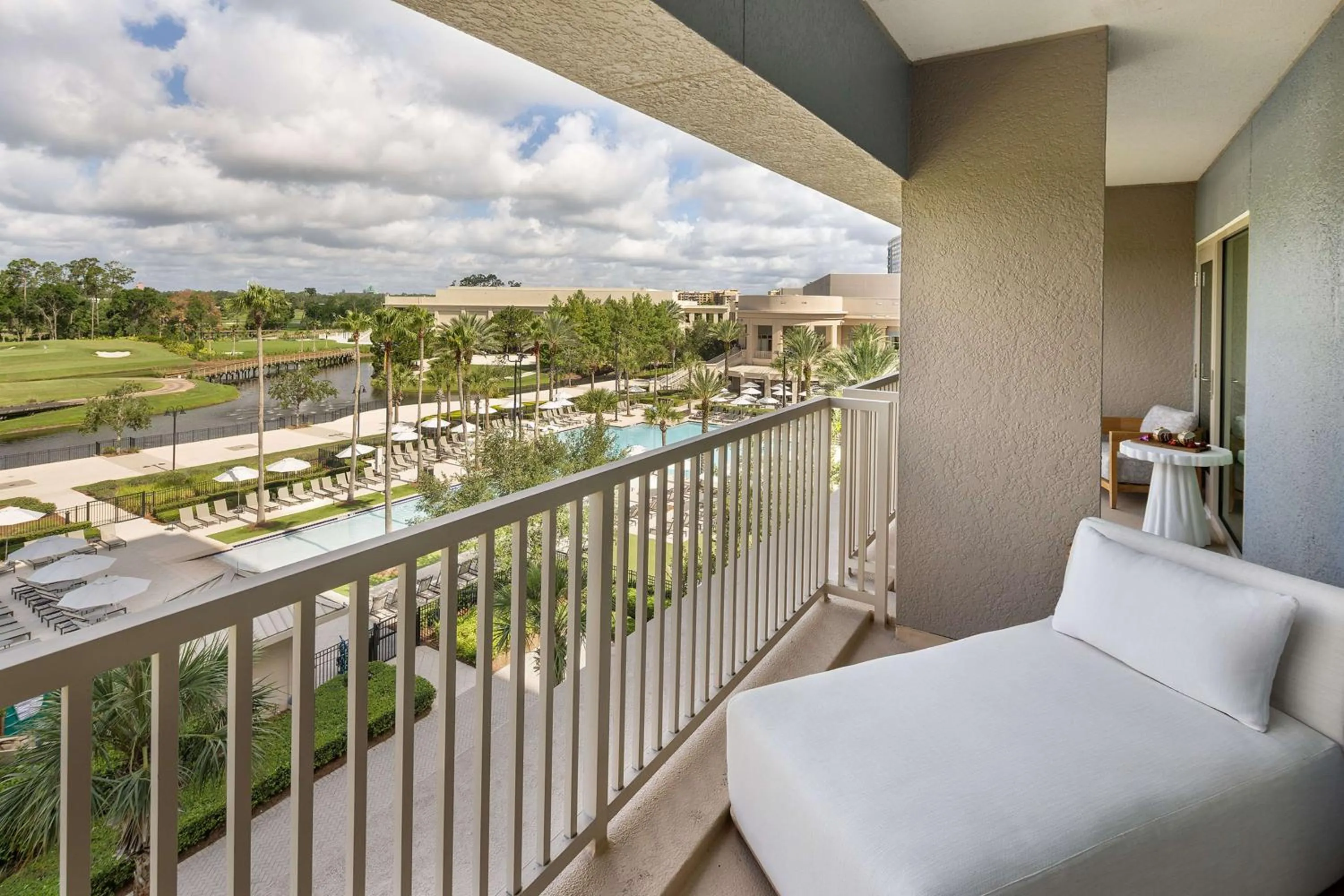View (from property/room), Bed in Waldorf Astoria Orlando - An Official Walt Disney World Hotel