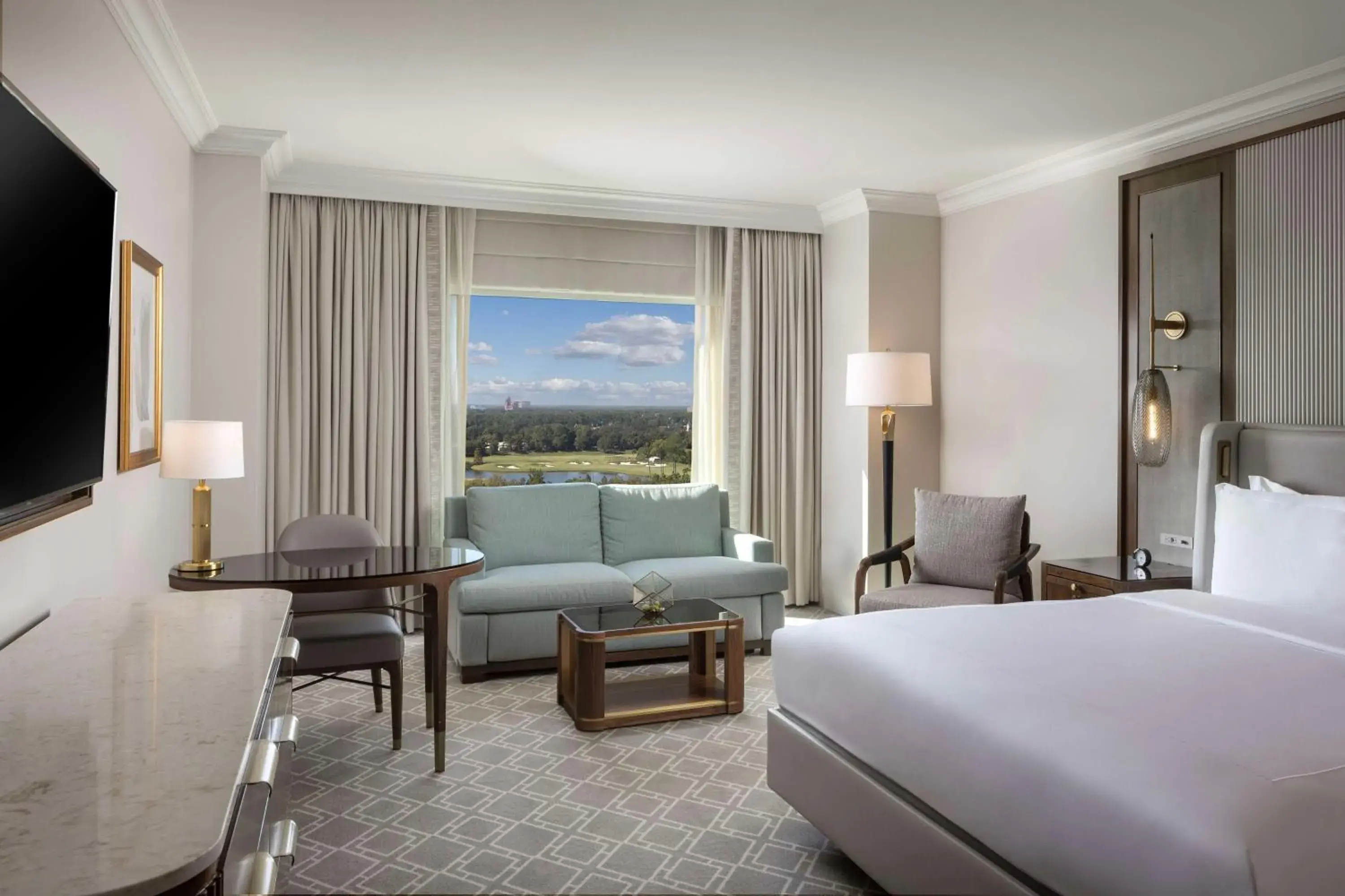 Living room, Bed in Waldorf Astoria Orlando - An Official Walt Disney World Hotel Living room, Bed in Waldorf Astoria Orlando - An Official Walt Disney World Hotel