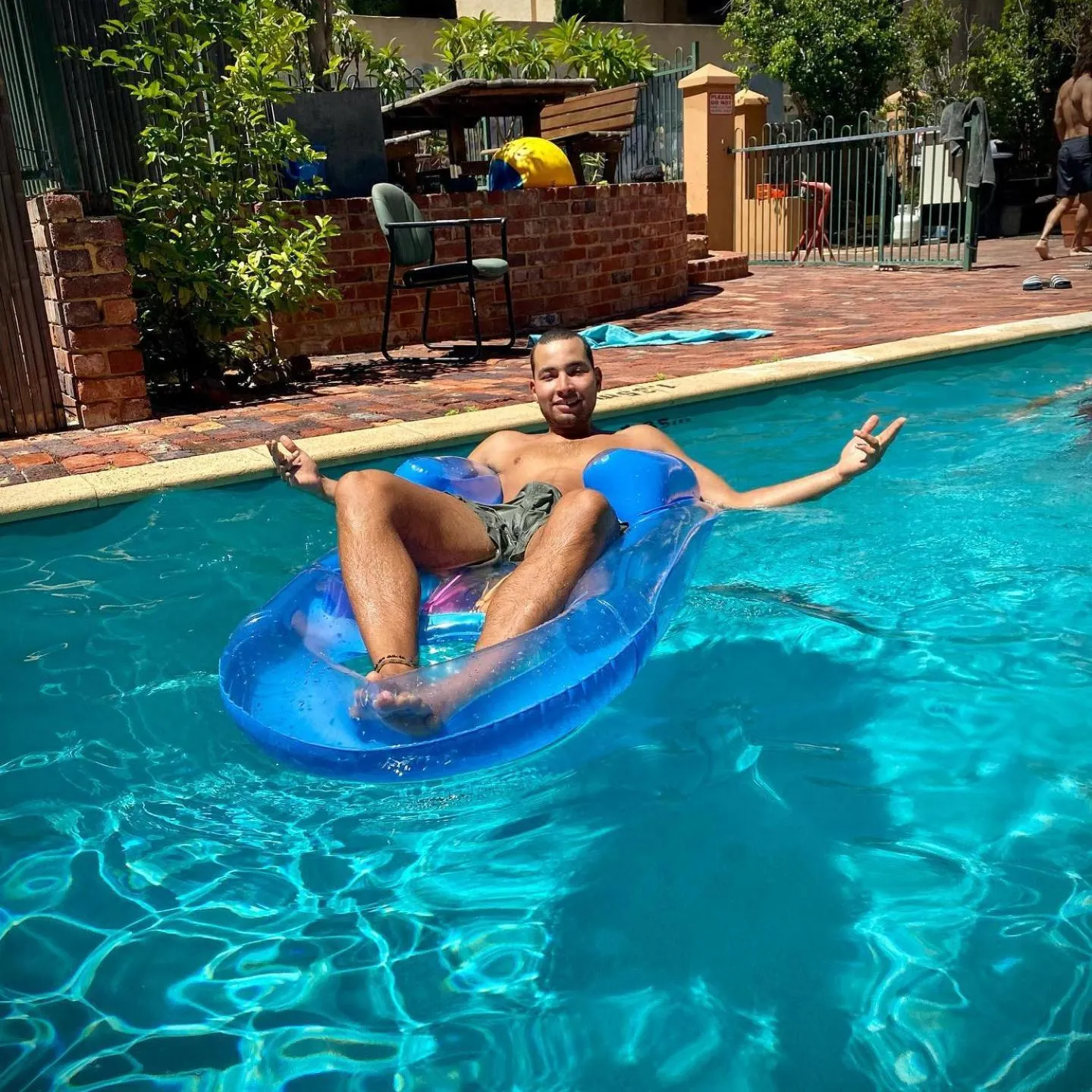 Pool view in Sundancer Backpackers Hostel