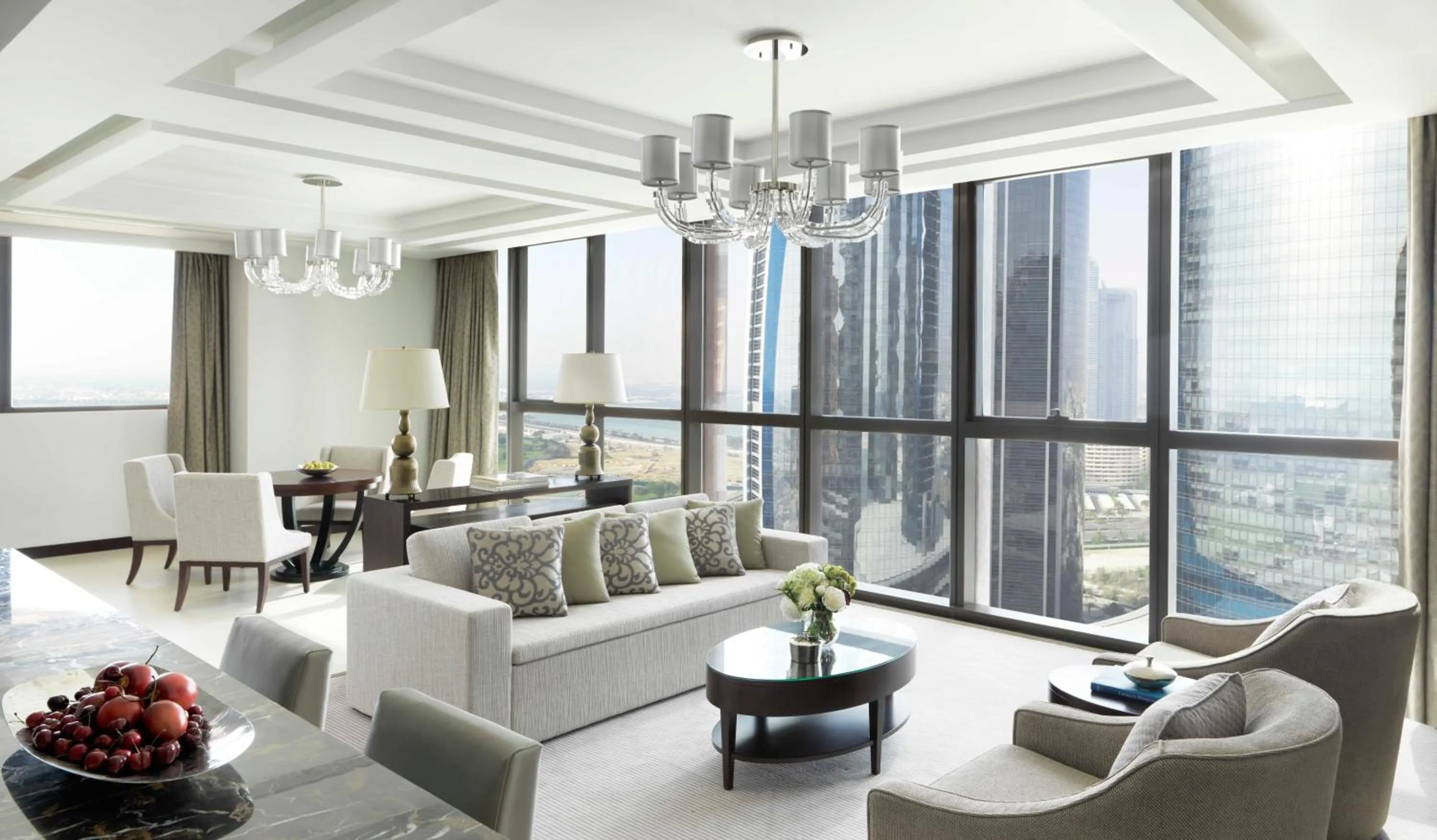 Seating area in Bab Al Qasr Residence