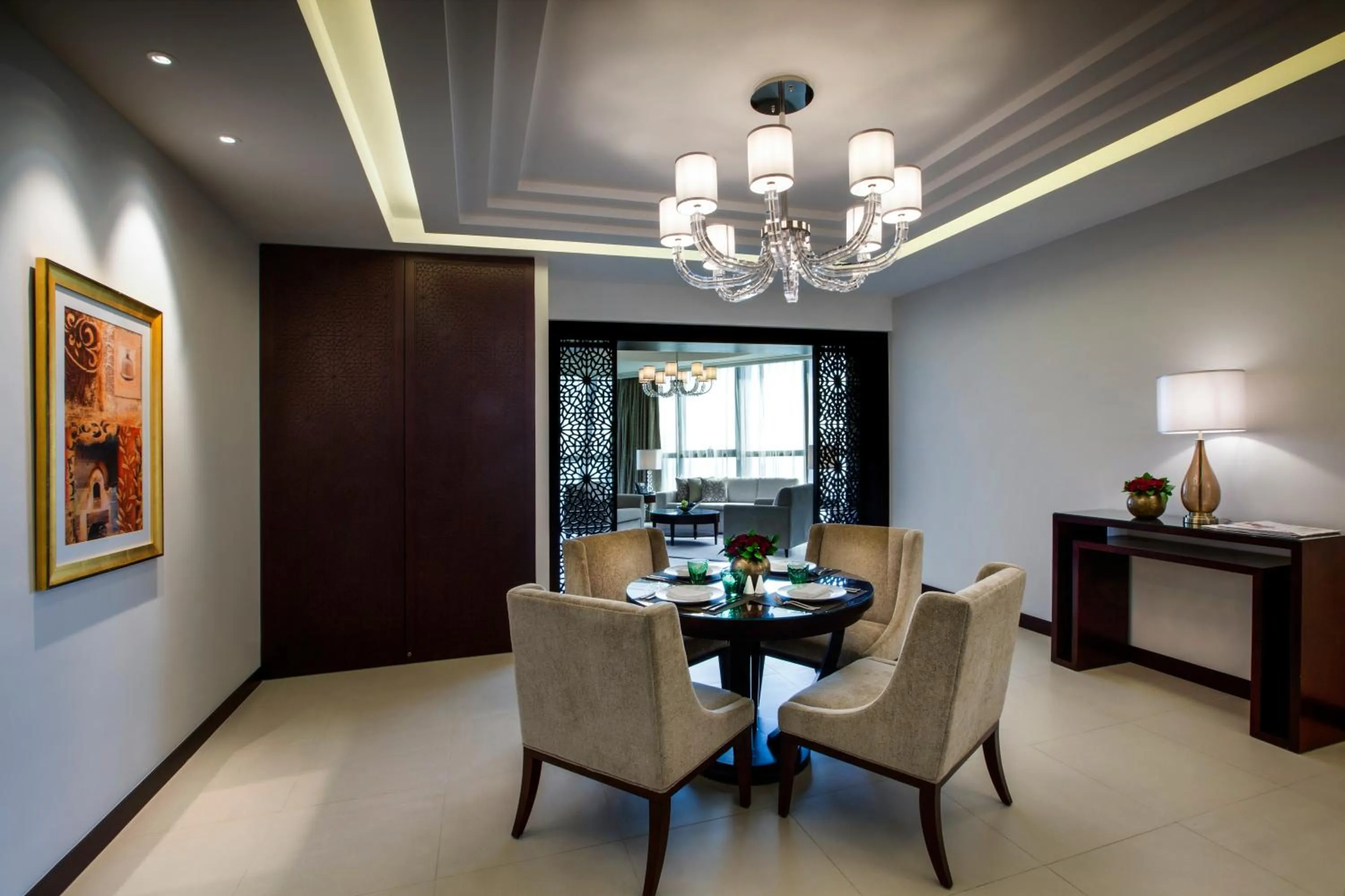 Living room in Bab Al Qasr Residence