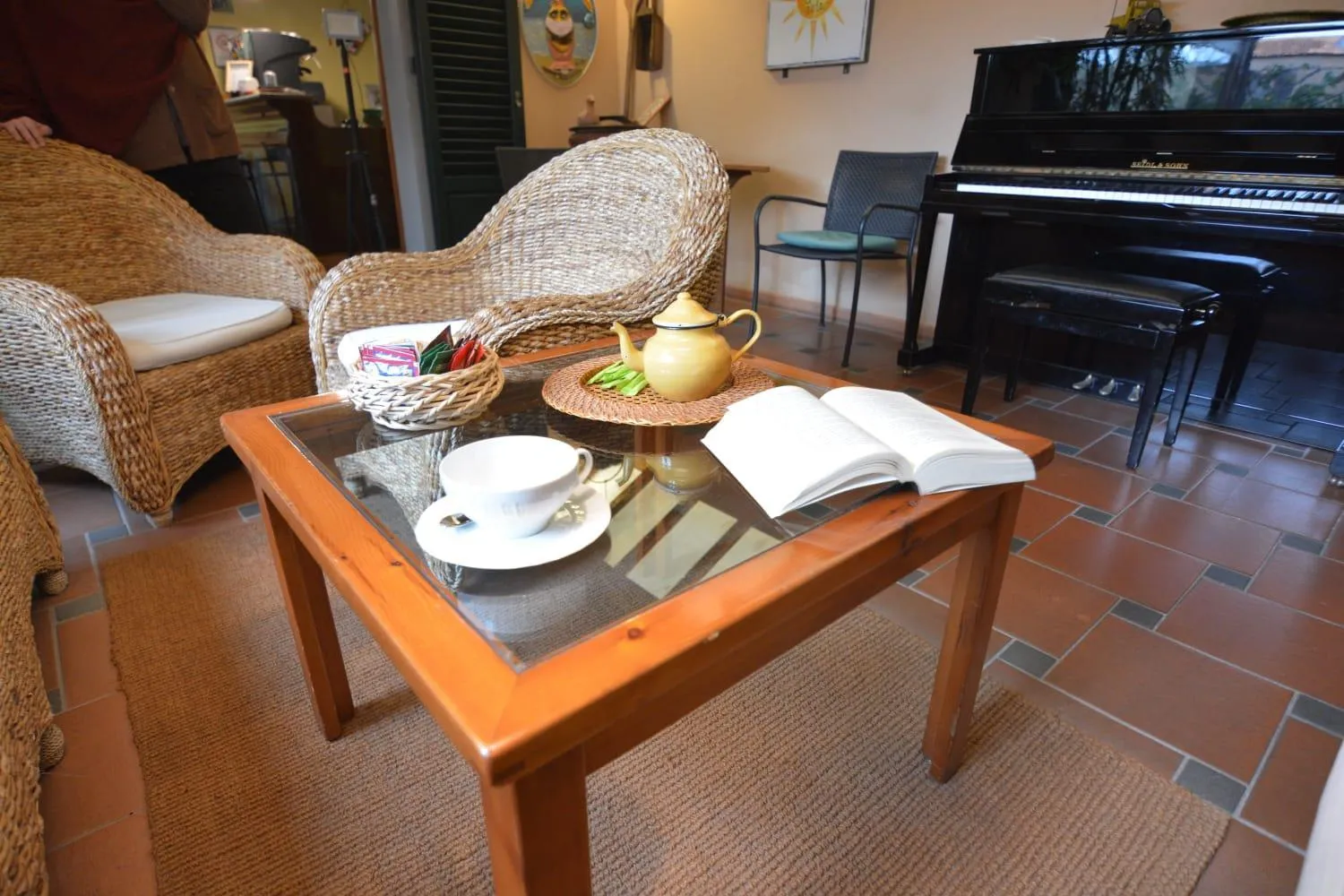 Seating area in Albergo Casa Al Sole