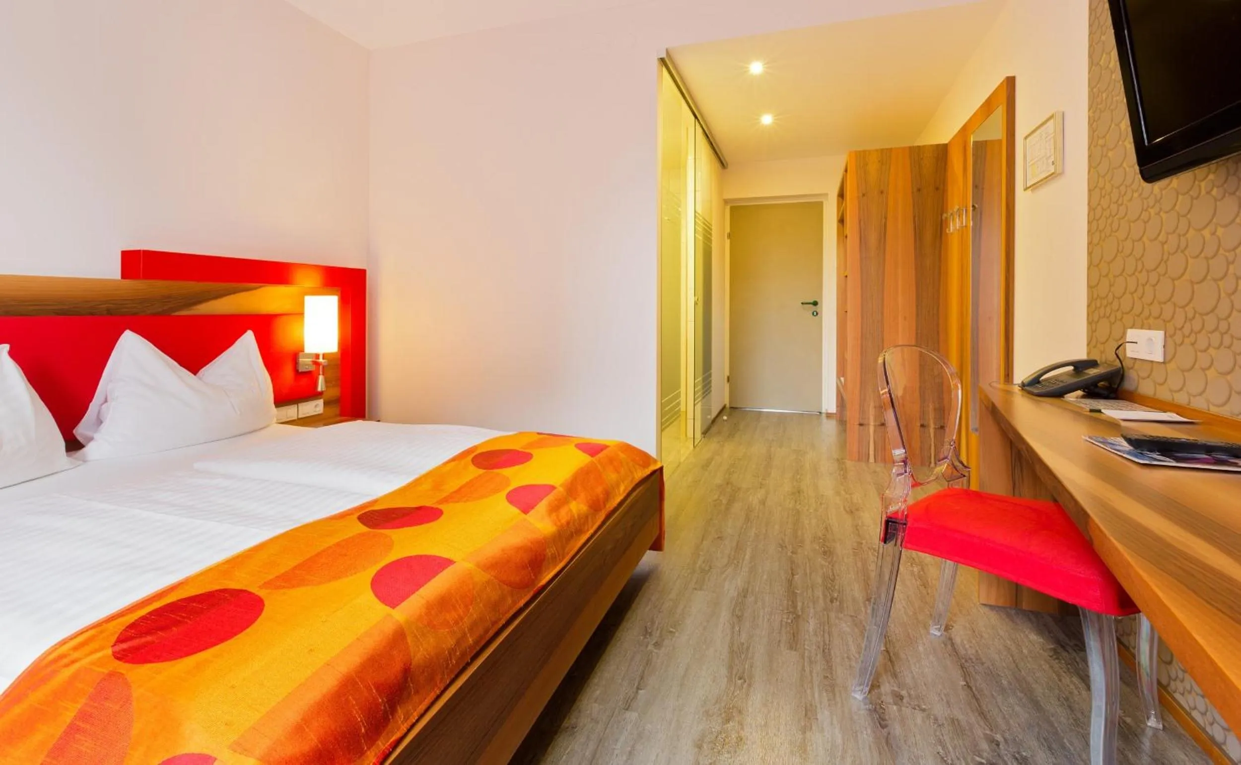 Bedroom, Bed in Motel Baden