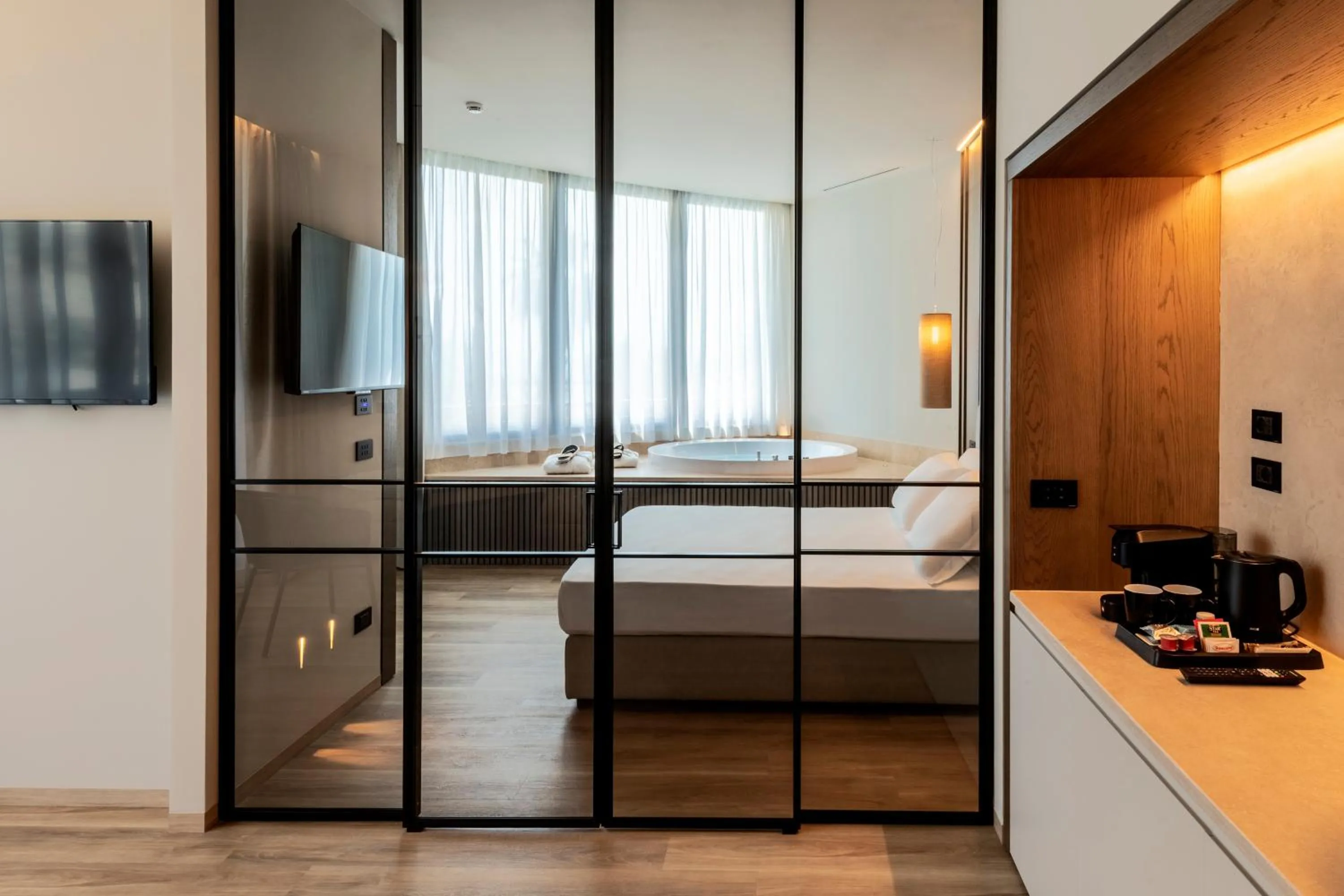 Photo of the whole room, Bed in International Hotel & Suite