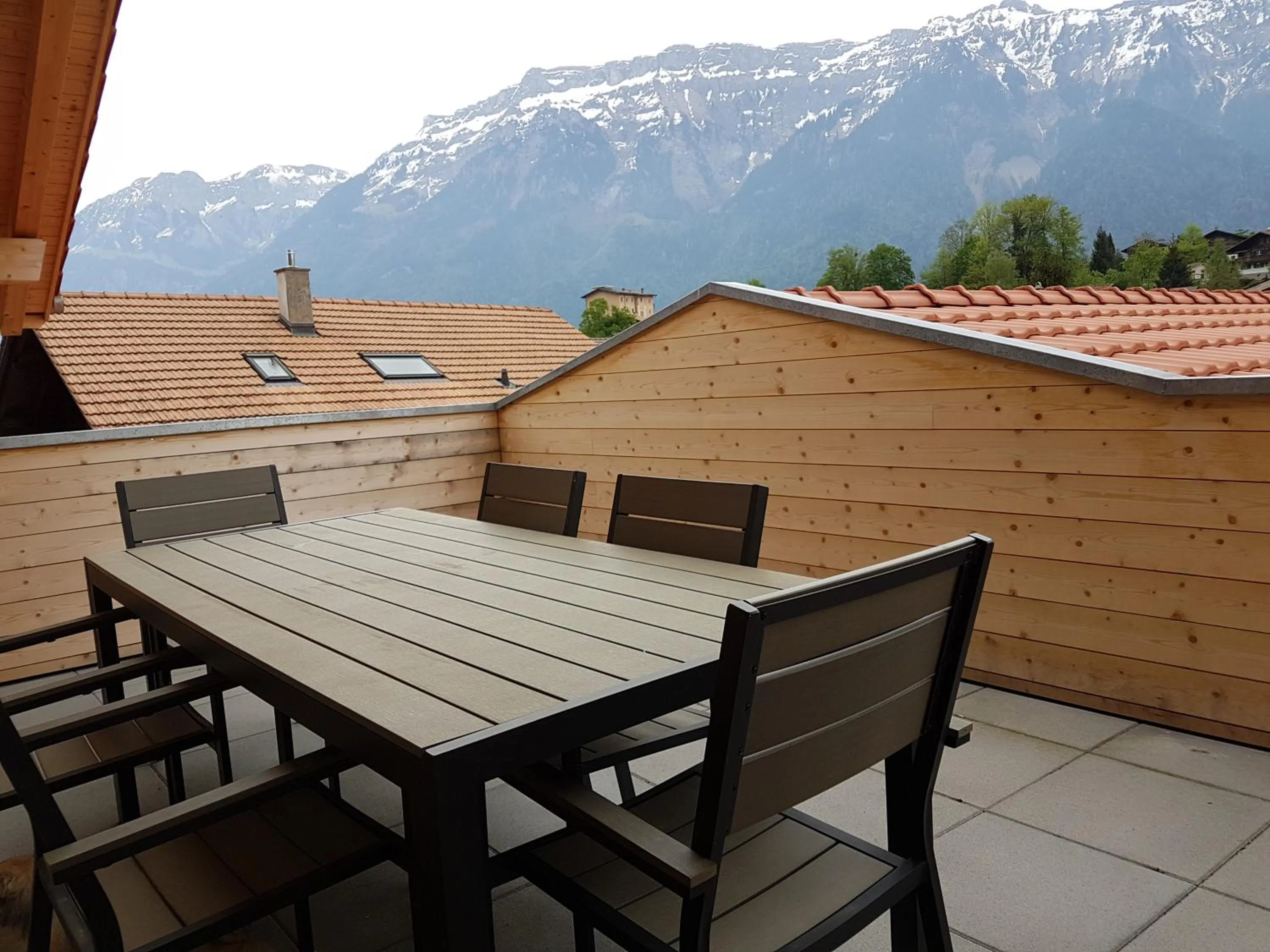 Patio in Swiss Chalet Holidays Ringgenberg