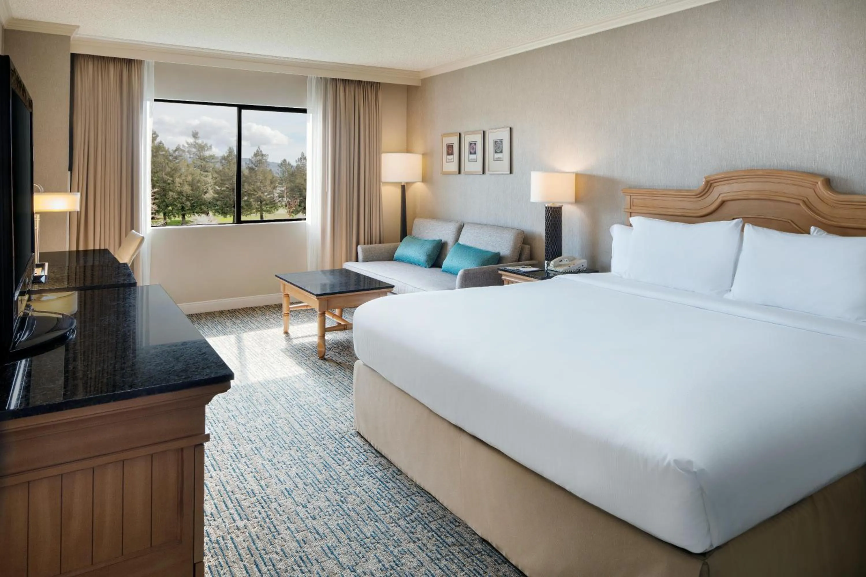 Living room, Bed in DoubleTree by Hilton Sonoma Wine Country