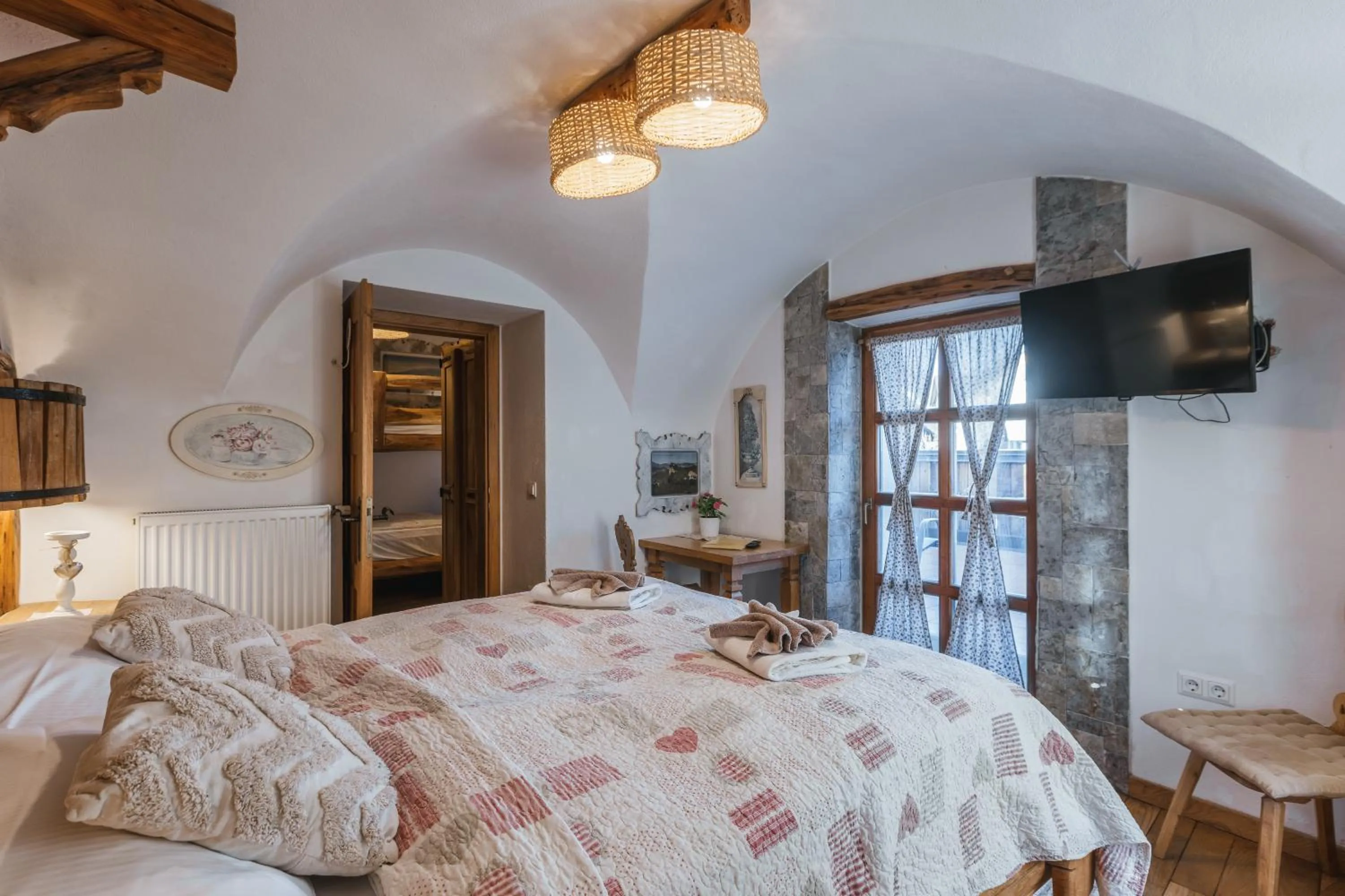 Bedroom, Bed in Old Bled House