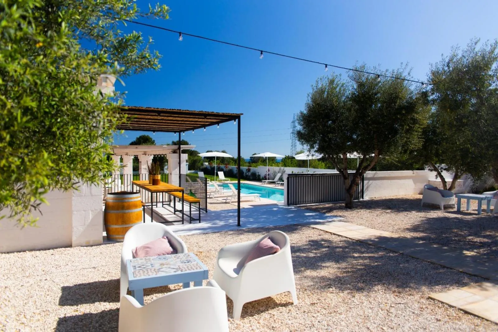 Swimming pool in Tenuta Amostuni-Country House