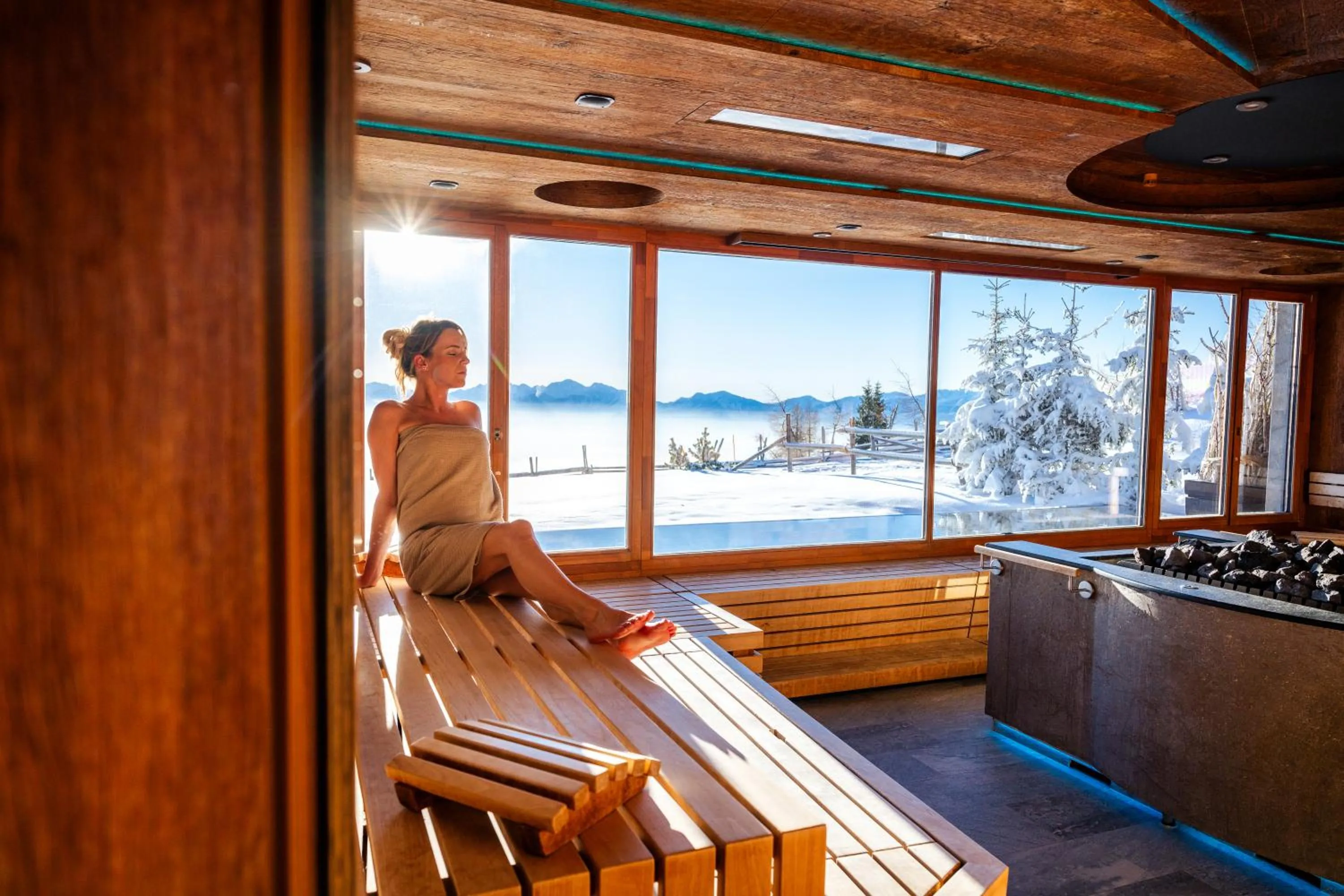 Sauna in Mountain Resort Feuerberg