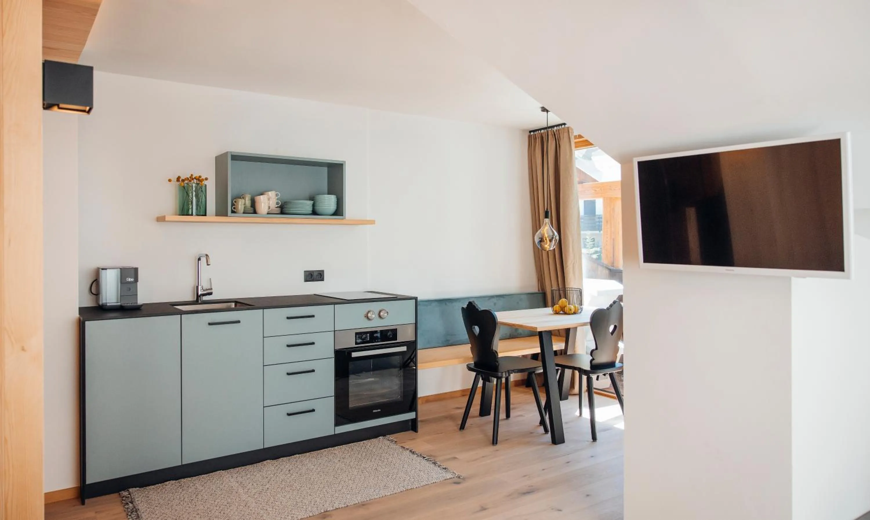 Kitchen or kitchenette in Hotel Gasthof Hirschentenne