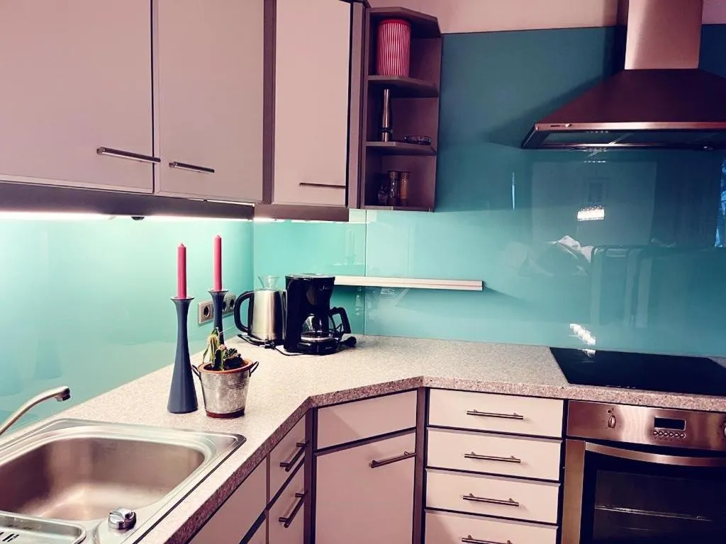 Kitchen or kitchenette in Hotel Gasthof Hirschentenne