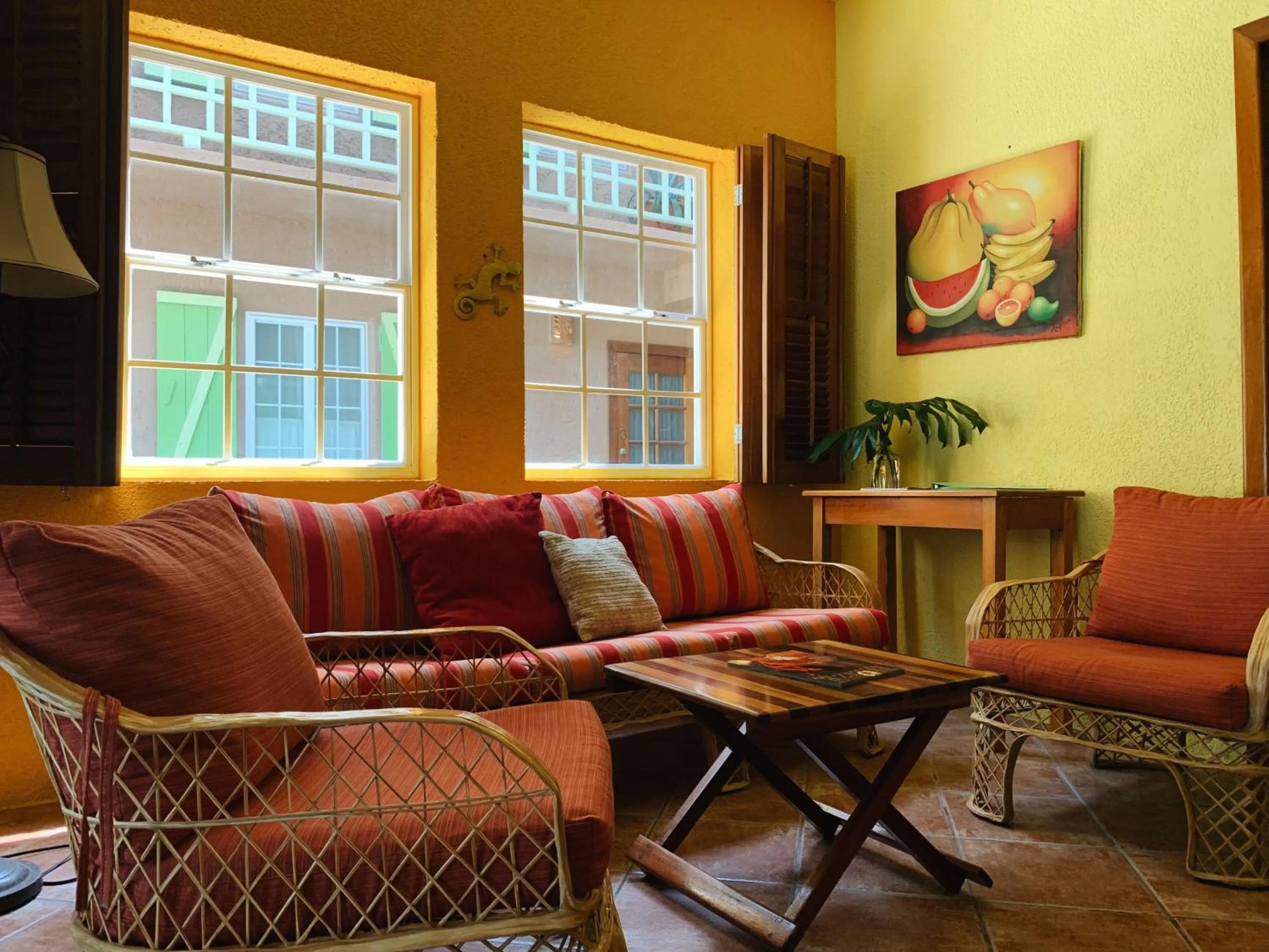 Living room in Caye Casa