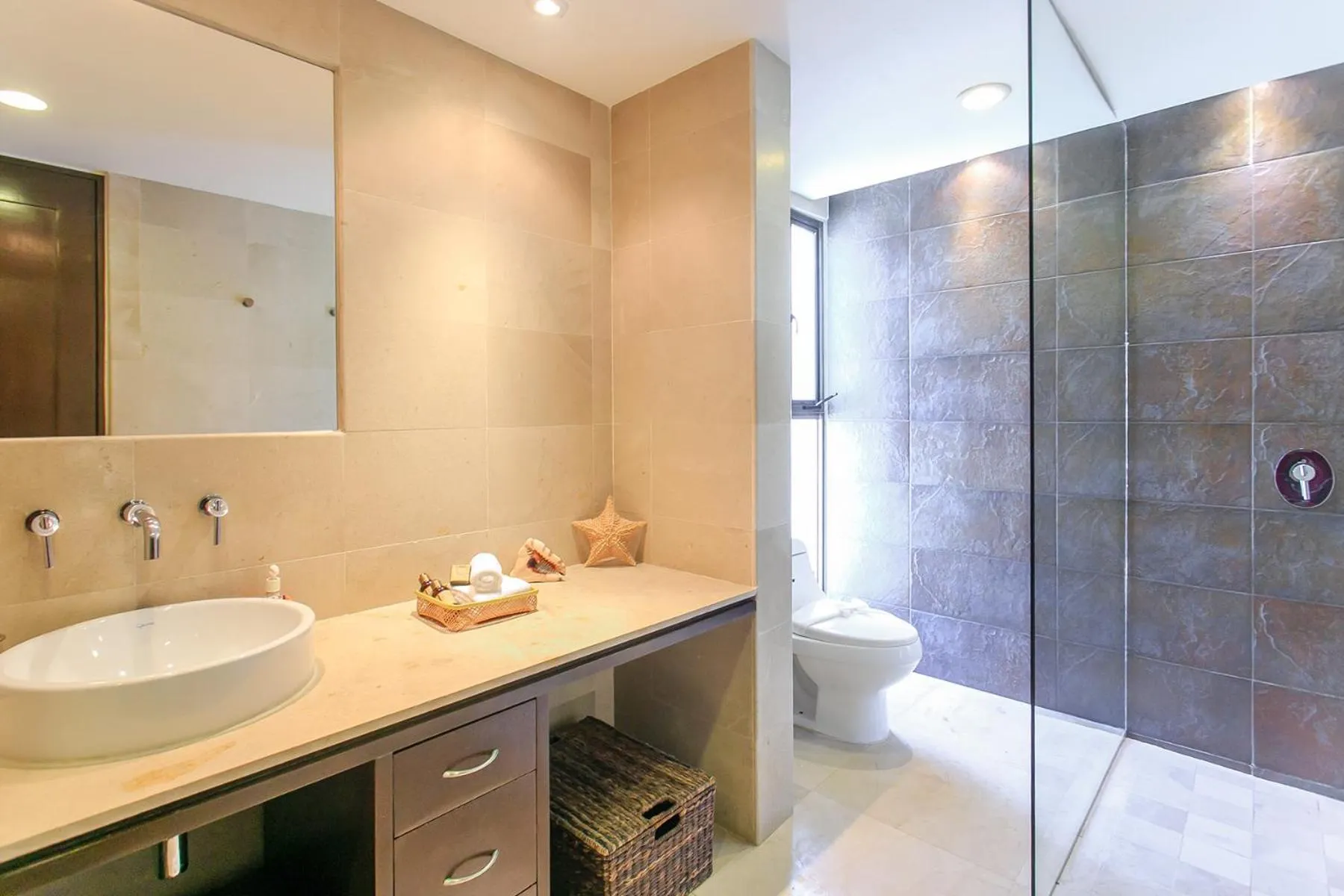 Bathroom in 3-Level Condo with a Private Balcony & Rooftop Lounge