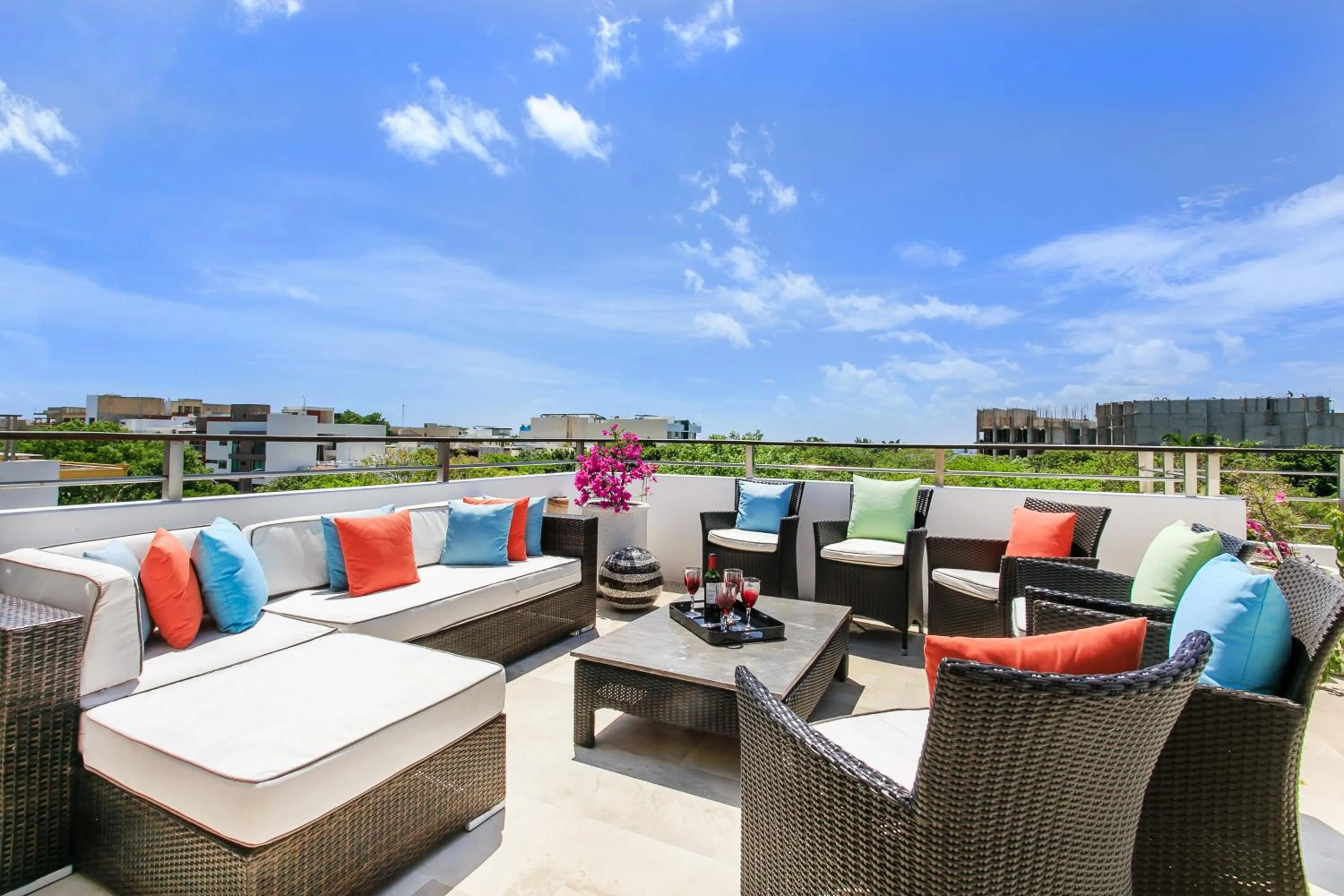 Balcony/Terrace in 3-Level Condo with a Private Balcony & Rooftop Lounge