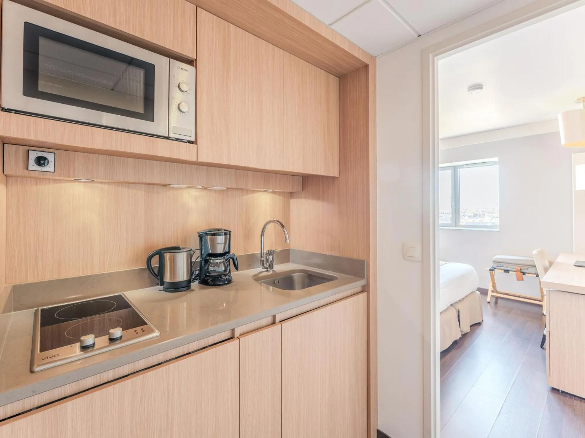 Kitchen or kitchenette in Residhome Nantes Berges De La Loire
