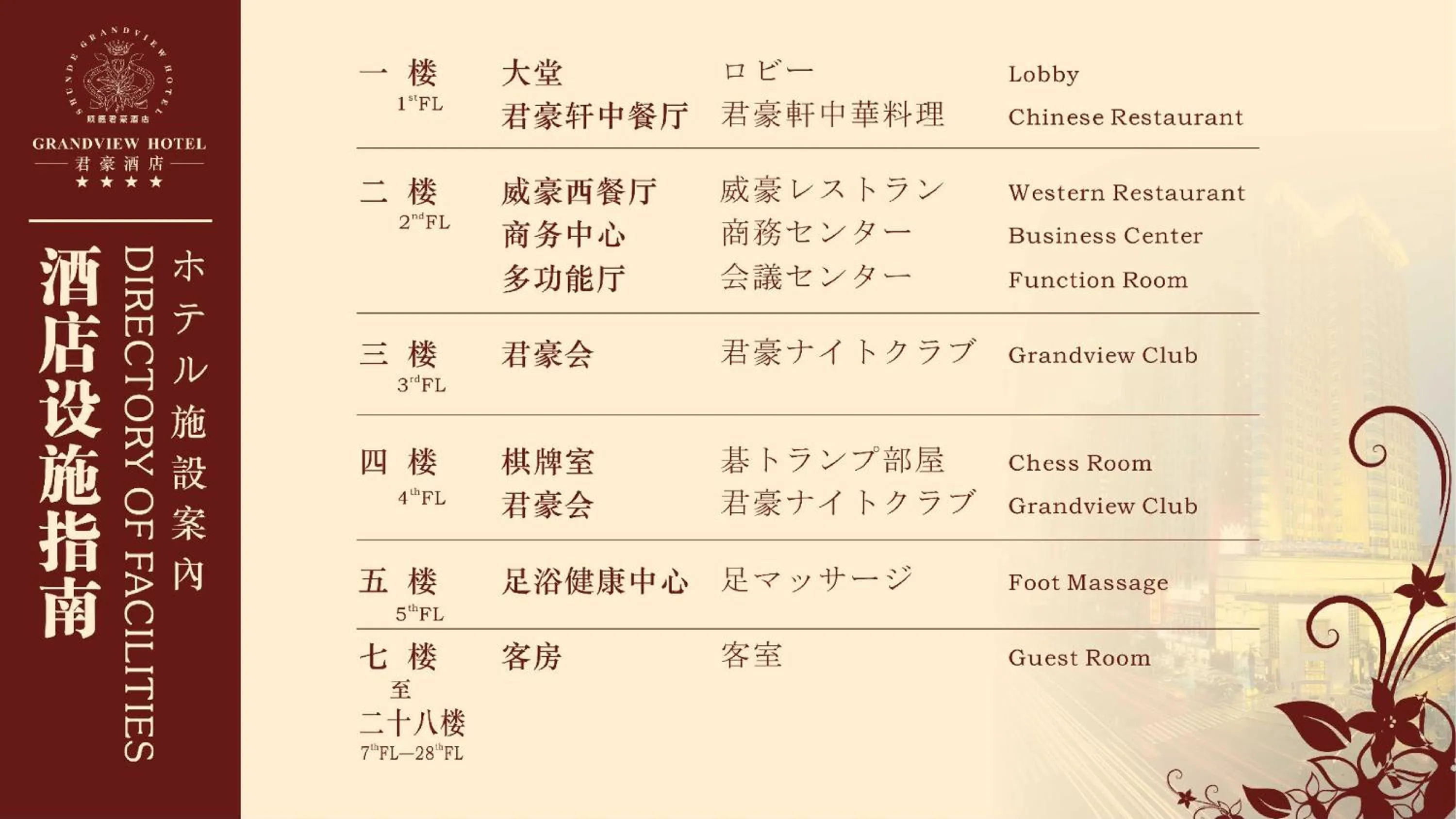 Logo/Certificate/Sign in Shunde Grand View Hotel