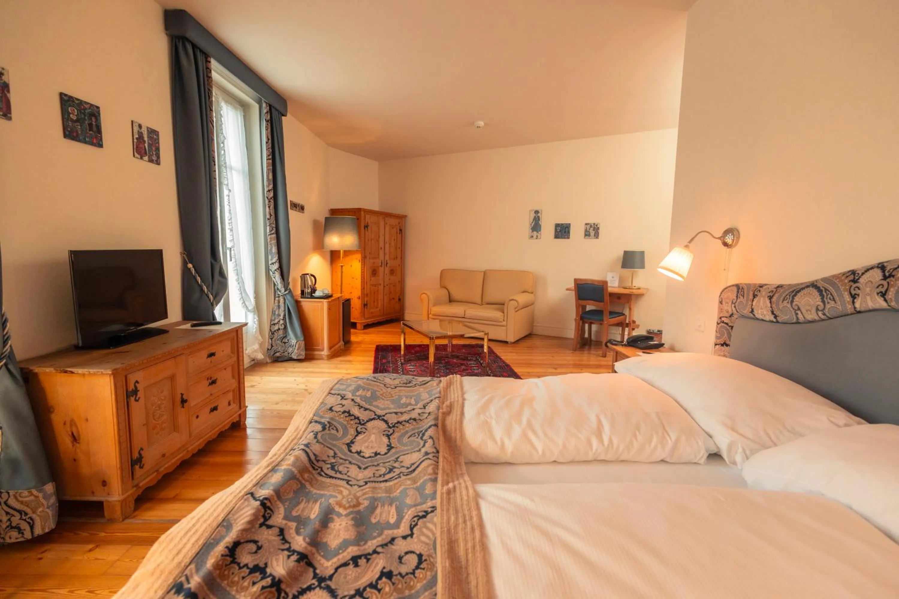 Bed in Hotel Bernina 1865 by Kleos Group Collection