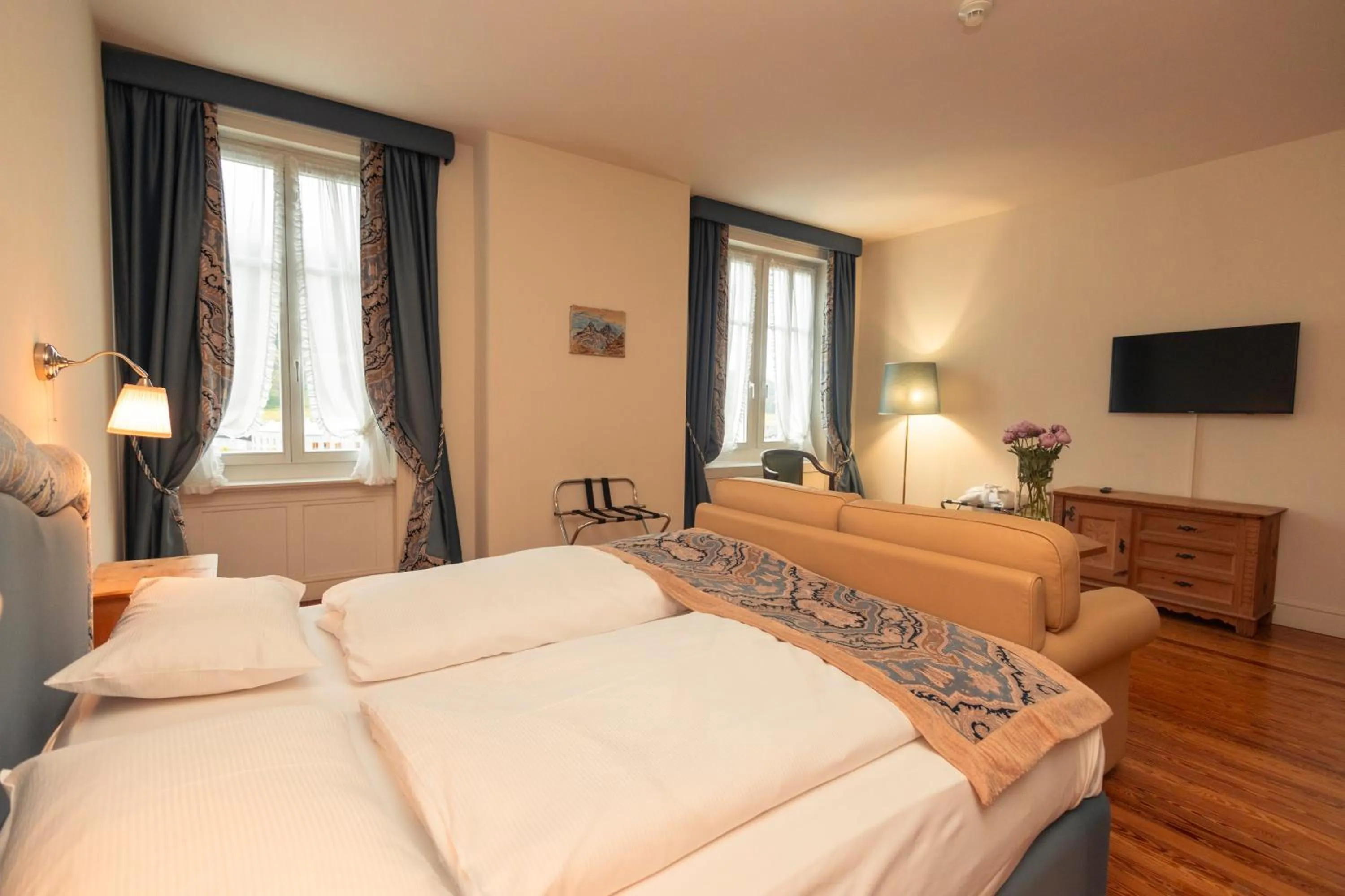 Bed in Hotel Bernina 1865 by Kleos Group Collection