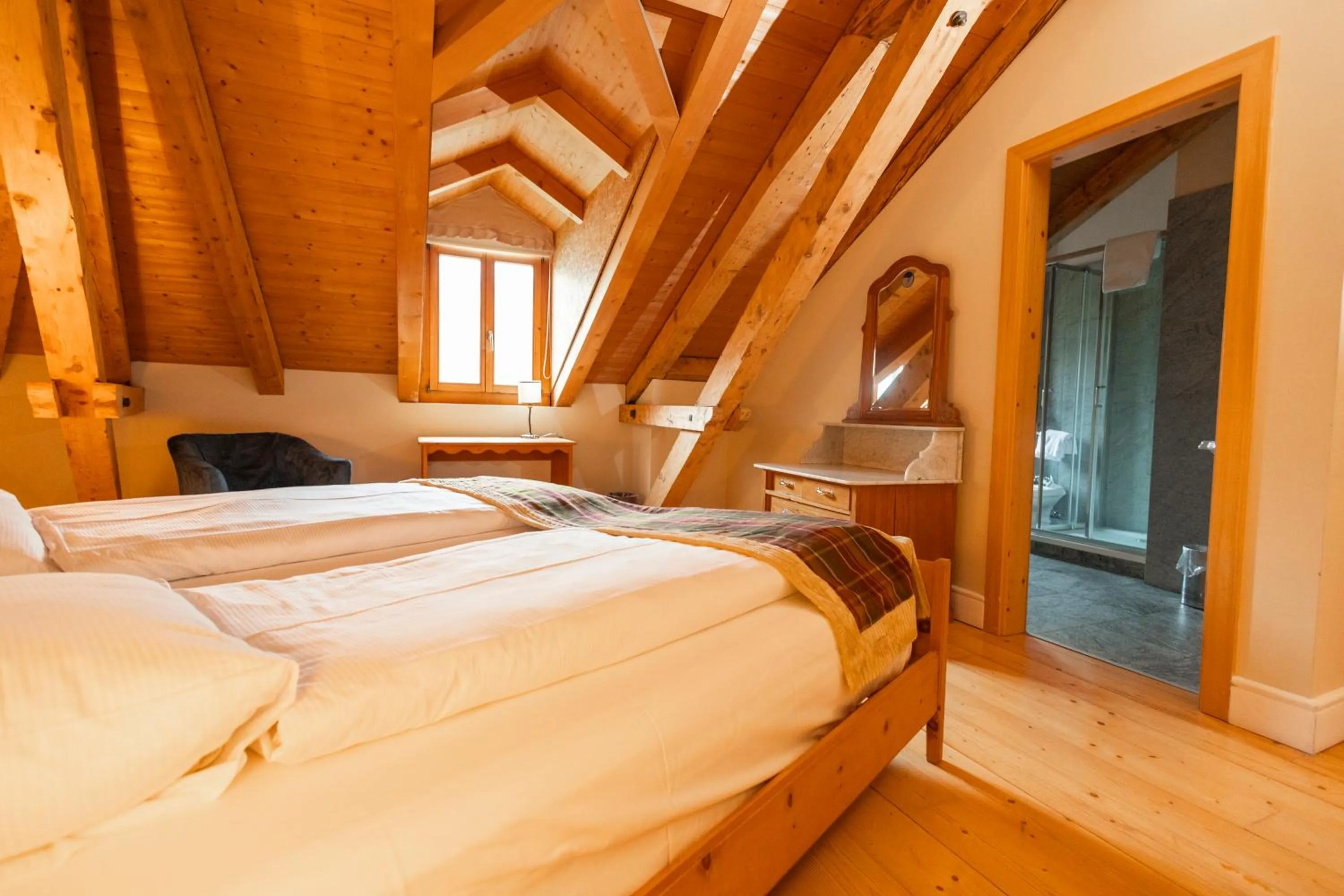 Bed in Hotel Bernina 1865 by Kleos Group Collection