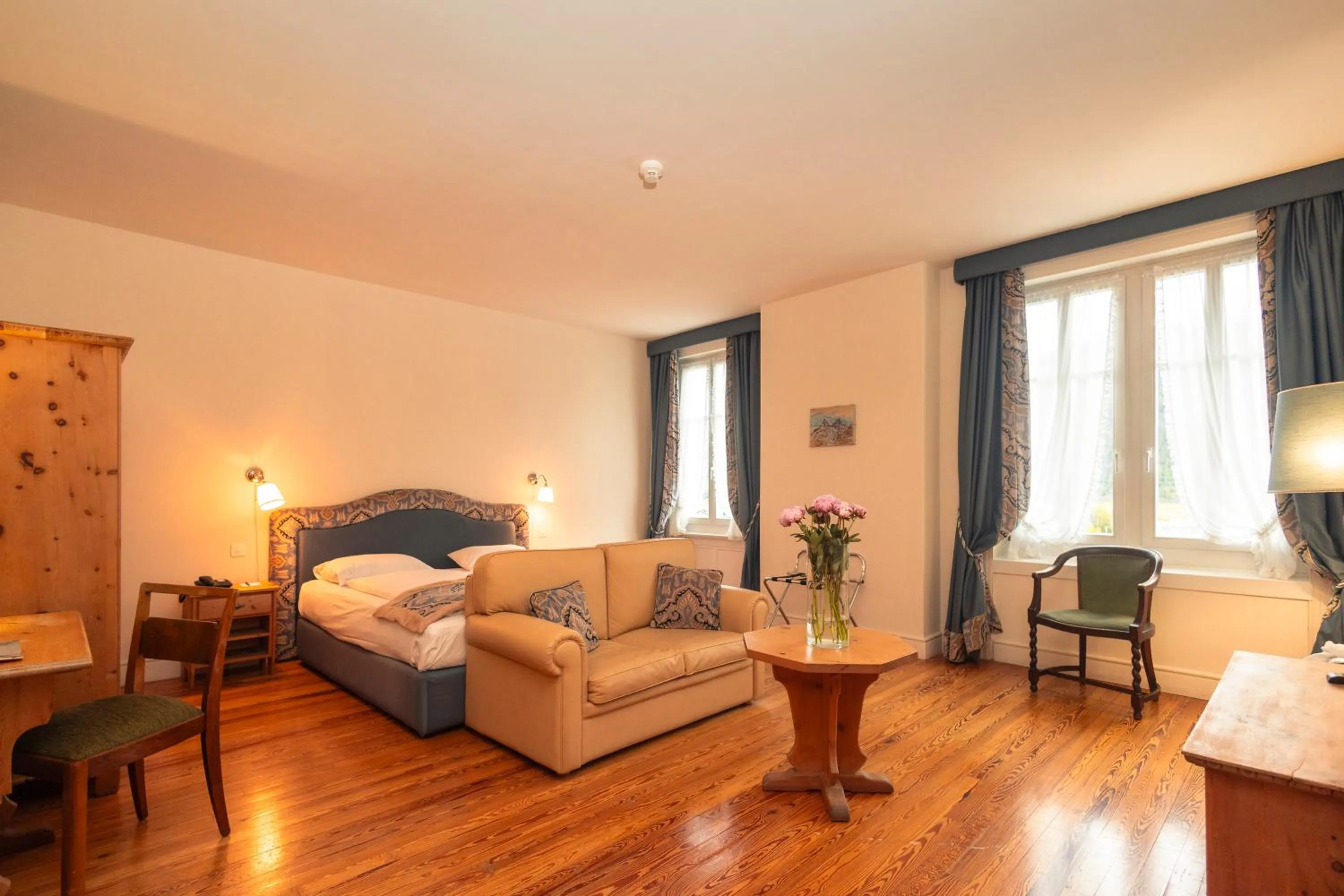 Bed in Hotel Bernina 1865 by Kleos Group Collection