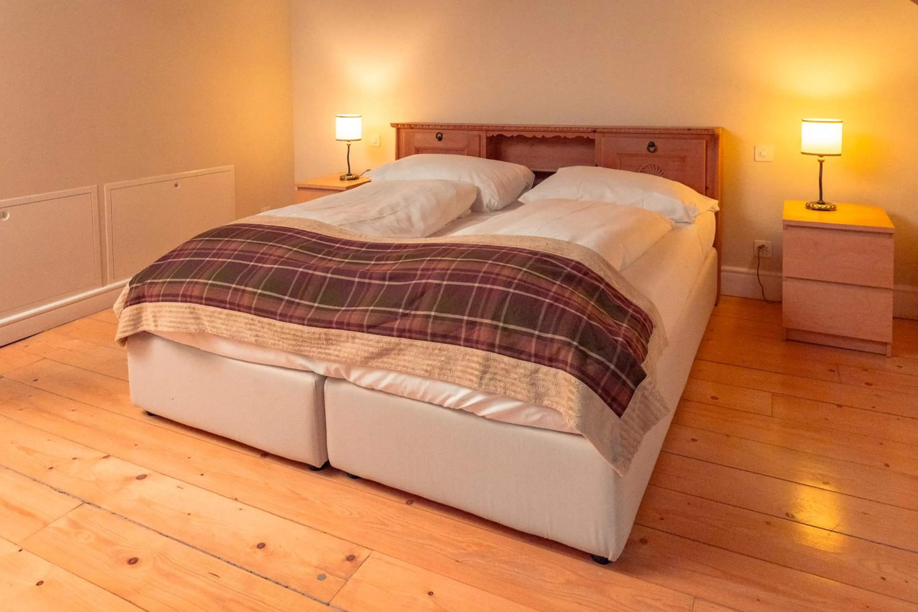 Bed in Hotel Bernina 1865 by Kleos Group Collection