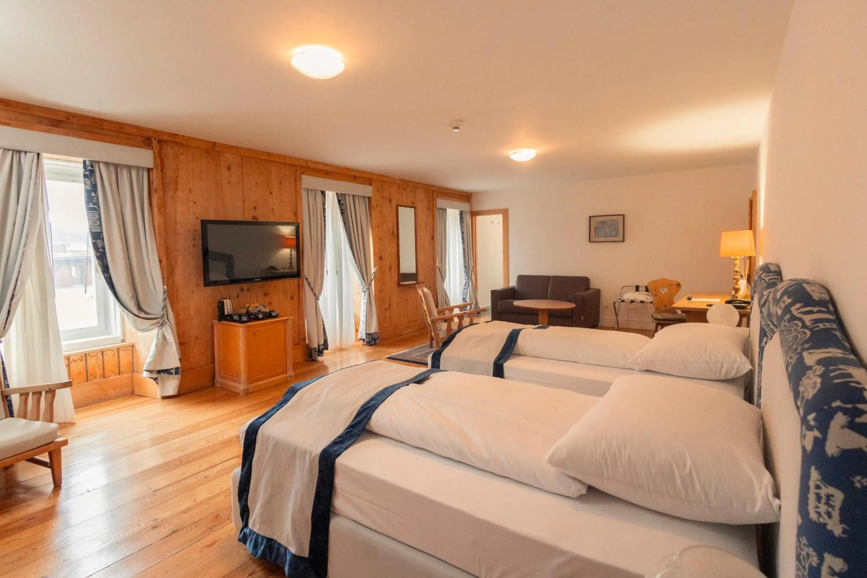 Bed in Hotel Bernina 1865 by Kleos Group Collection