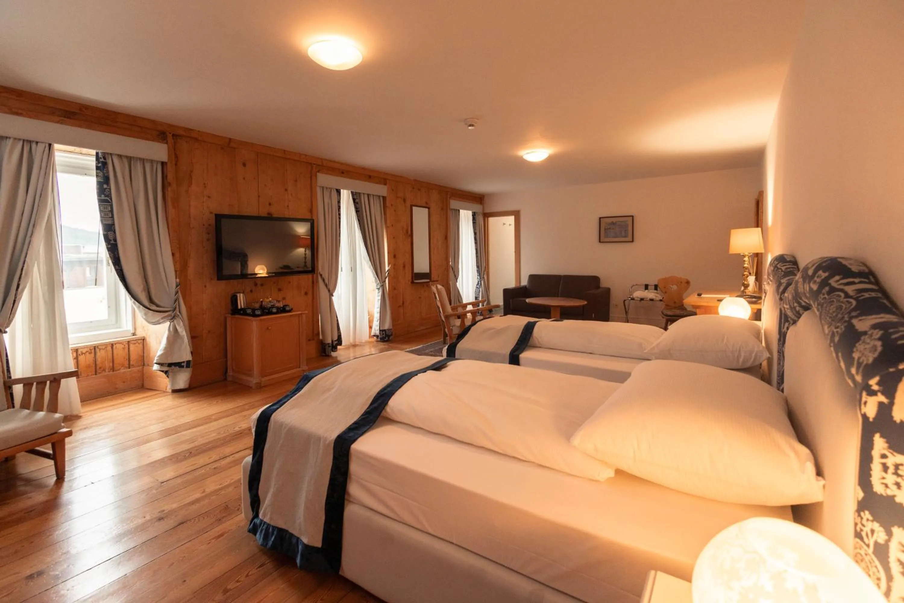 Bed in Hotel Bernina 1865 by Kleos Group Collection