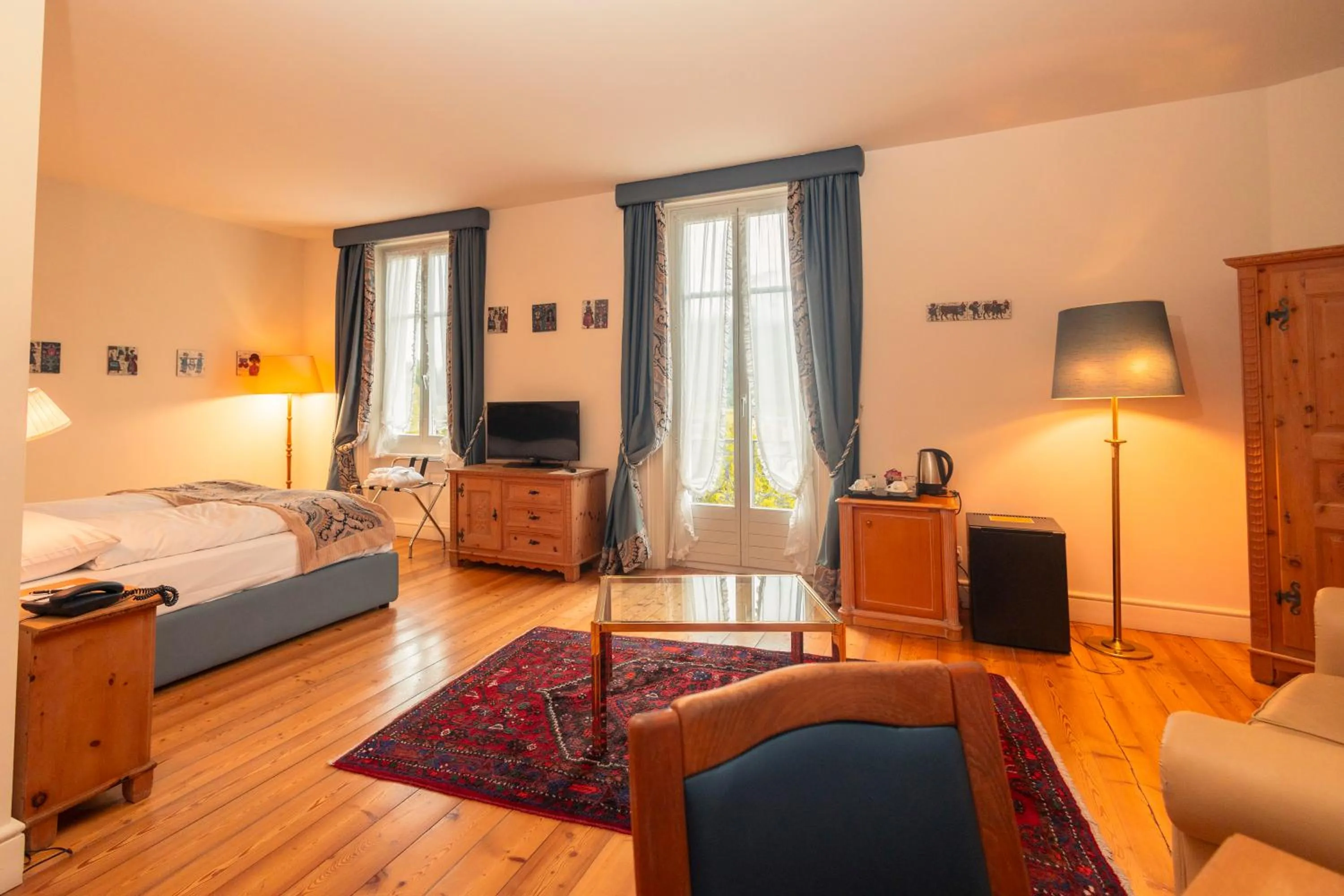 Bed in Hotel Bernina 1865 by Kleos Group Collection